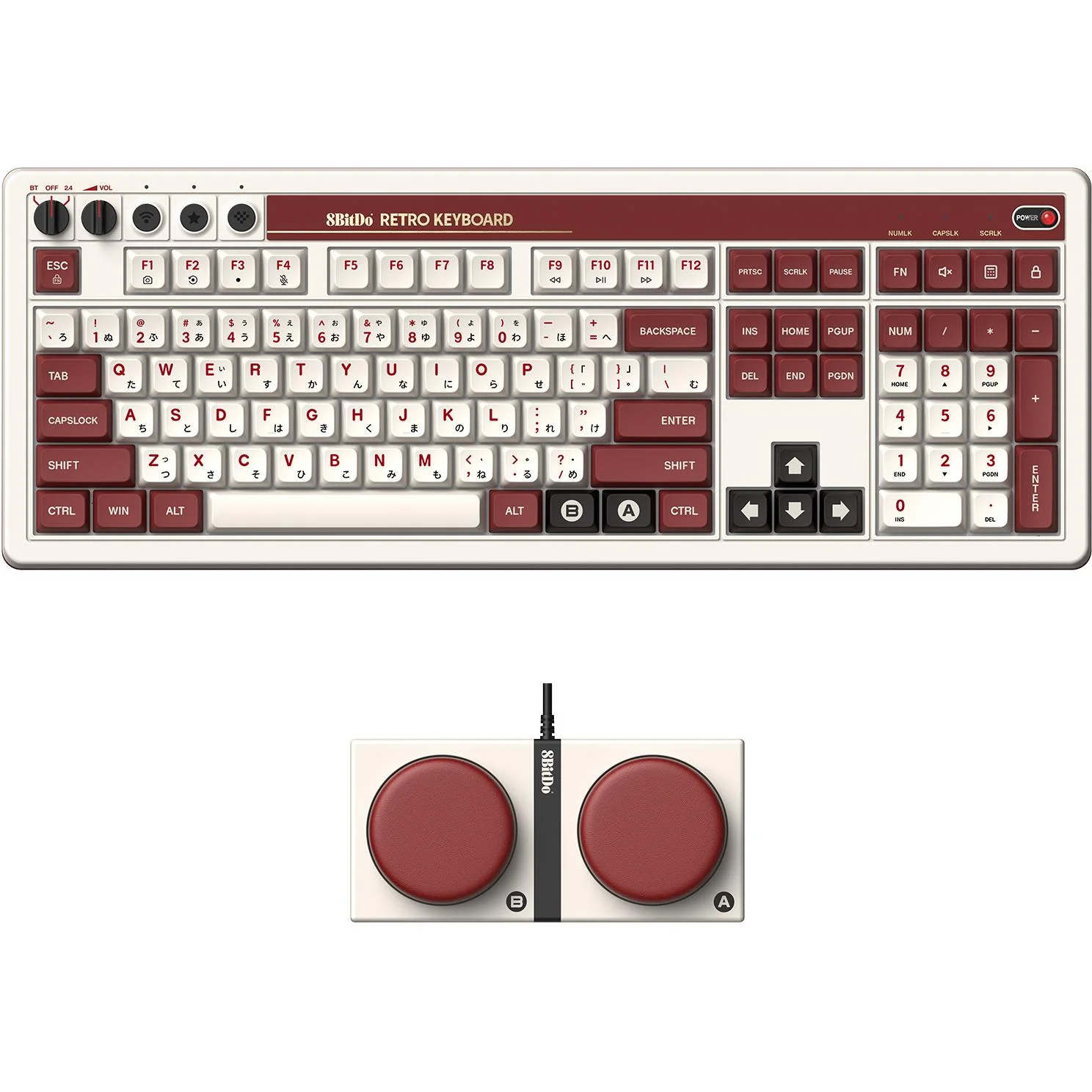 8BitDo Retro 108 Mechanical Keyboard (Fami Edition)