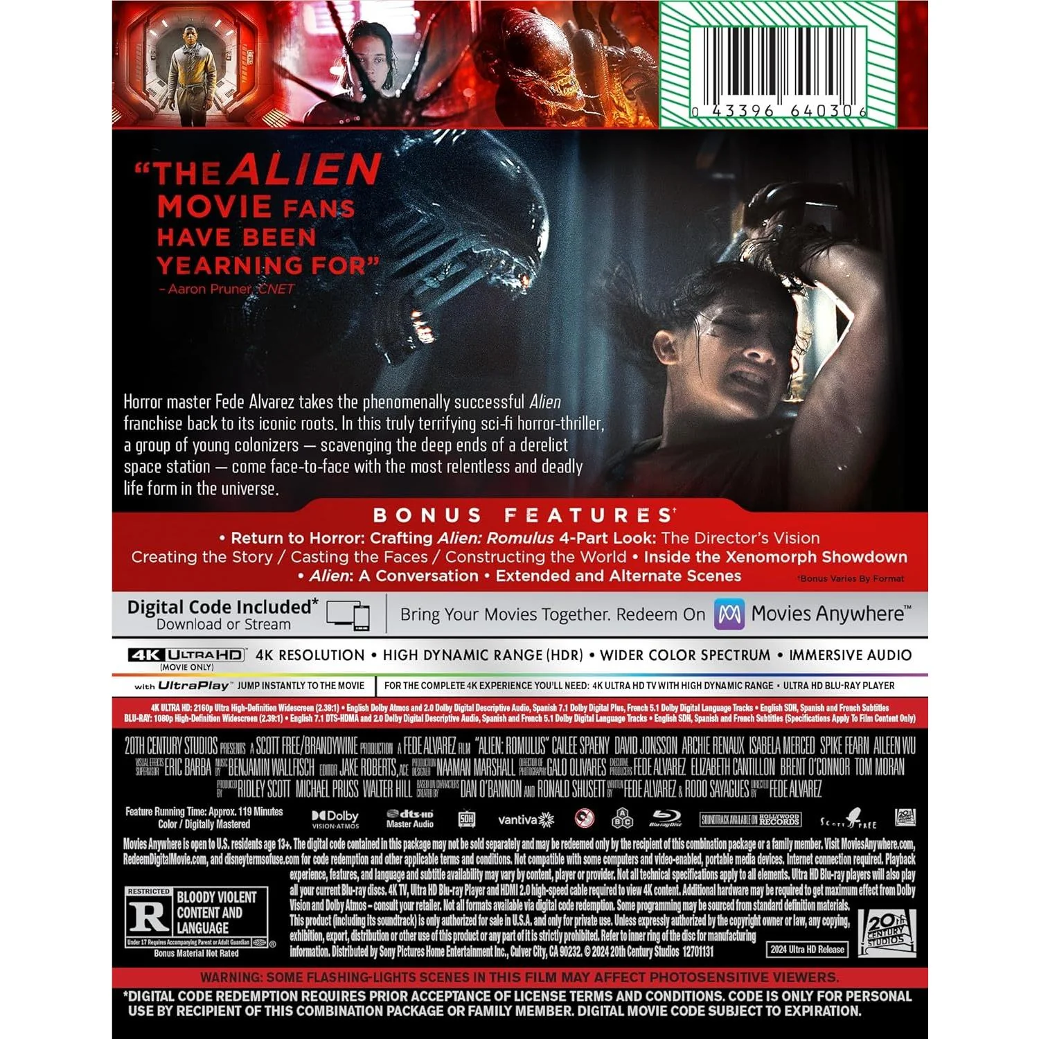 Alien Romulus (US Import 4K + Blu-ray steelbook) - Image 3