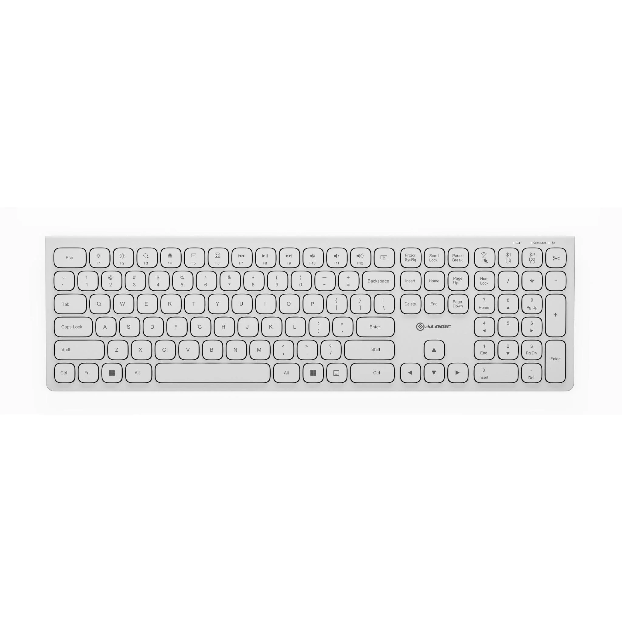 ALOGIC Echelon USB-C Rechargeable Wireless Keyboard for macOS (White)