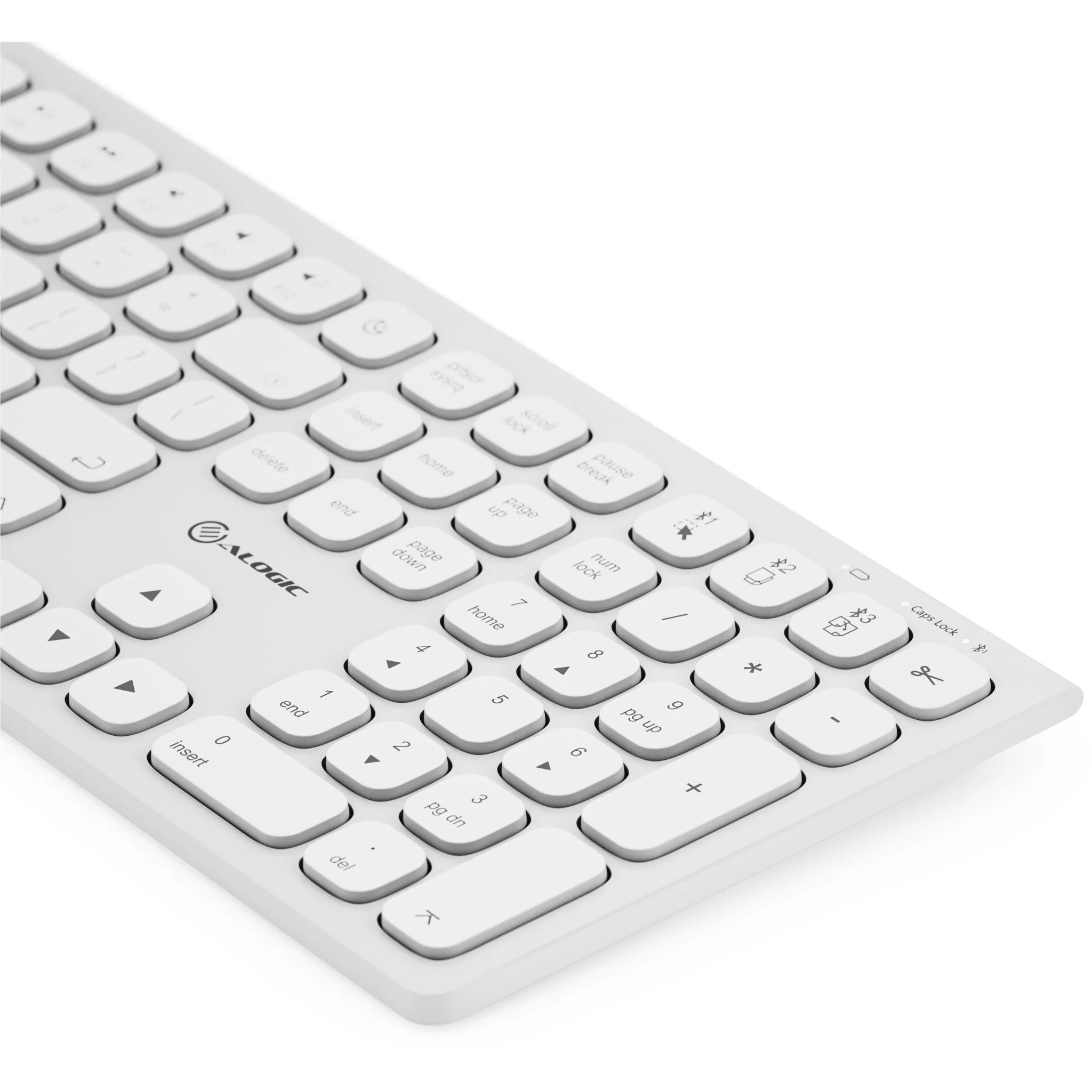 ALOGIC Echelon USB-C Rechargeable Wireless Keyboard for macOS (White) - Image 2