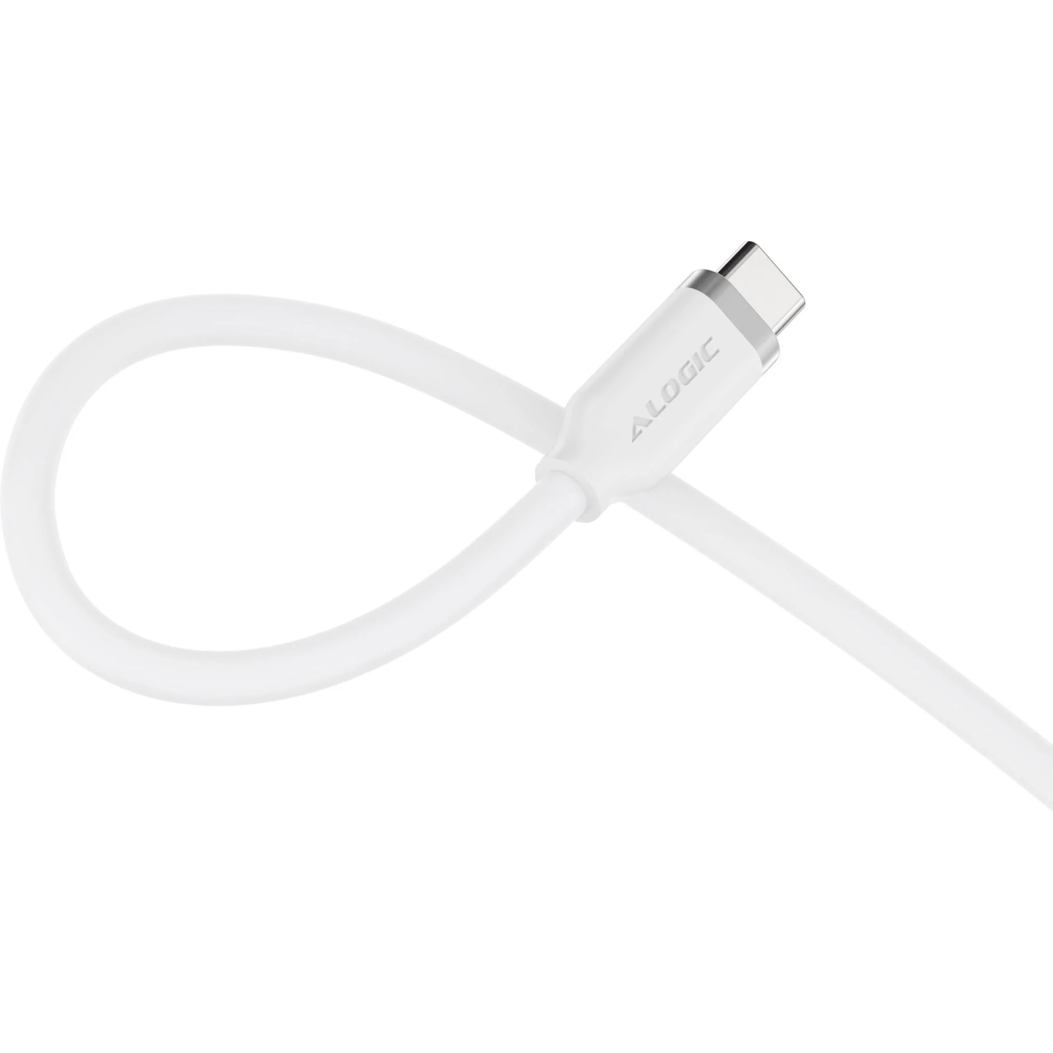 ALOGIC Elements Silicone 240W USB-C Cable [1m] (White) - Image 2