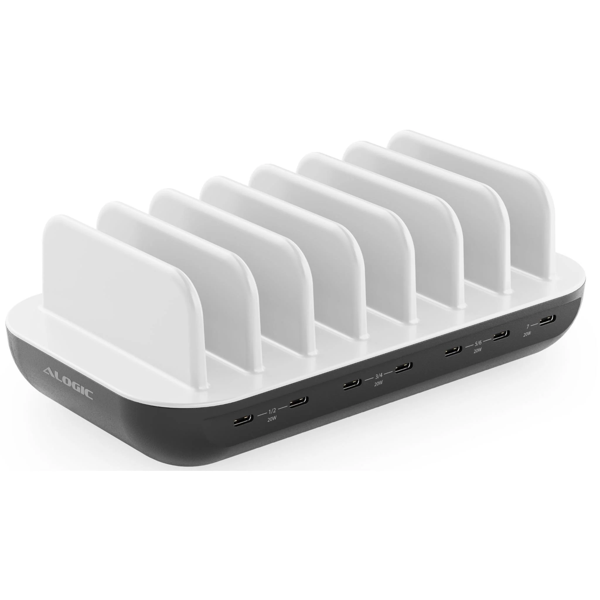 Alogic Powerfin 7 Port USB-C Desktop 80W Charging Station - Image 2