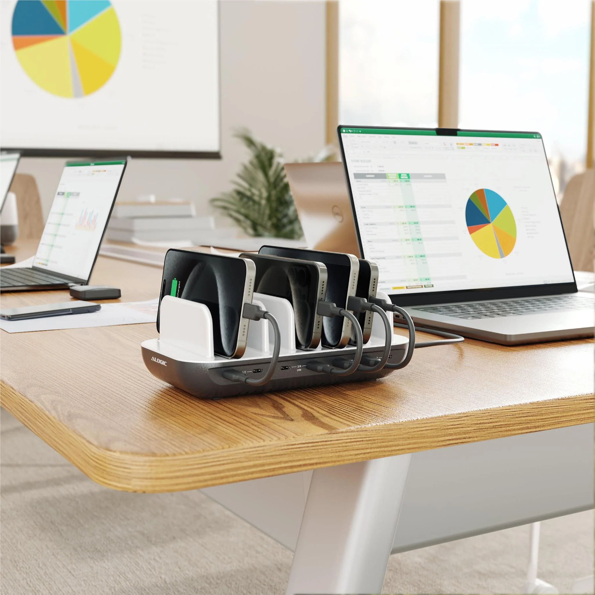 Alogic Powerfin 7 Port USB-C Desktop 80W Charging Station - Image 4