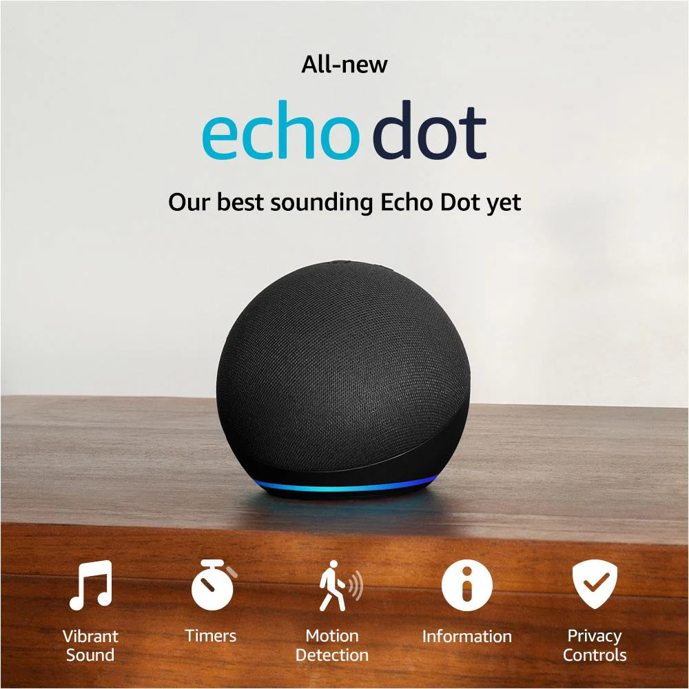 Amazon Echo Dot Smart Speaker & Alexa 5th Gen (Deep Sea Blue) - Image 5