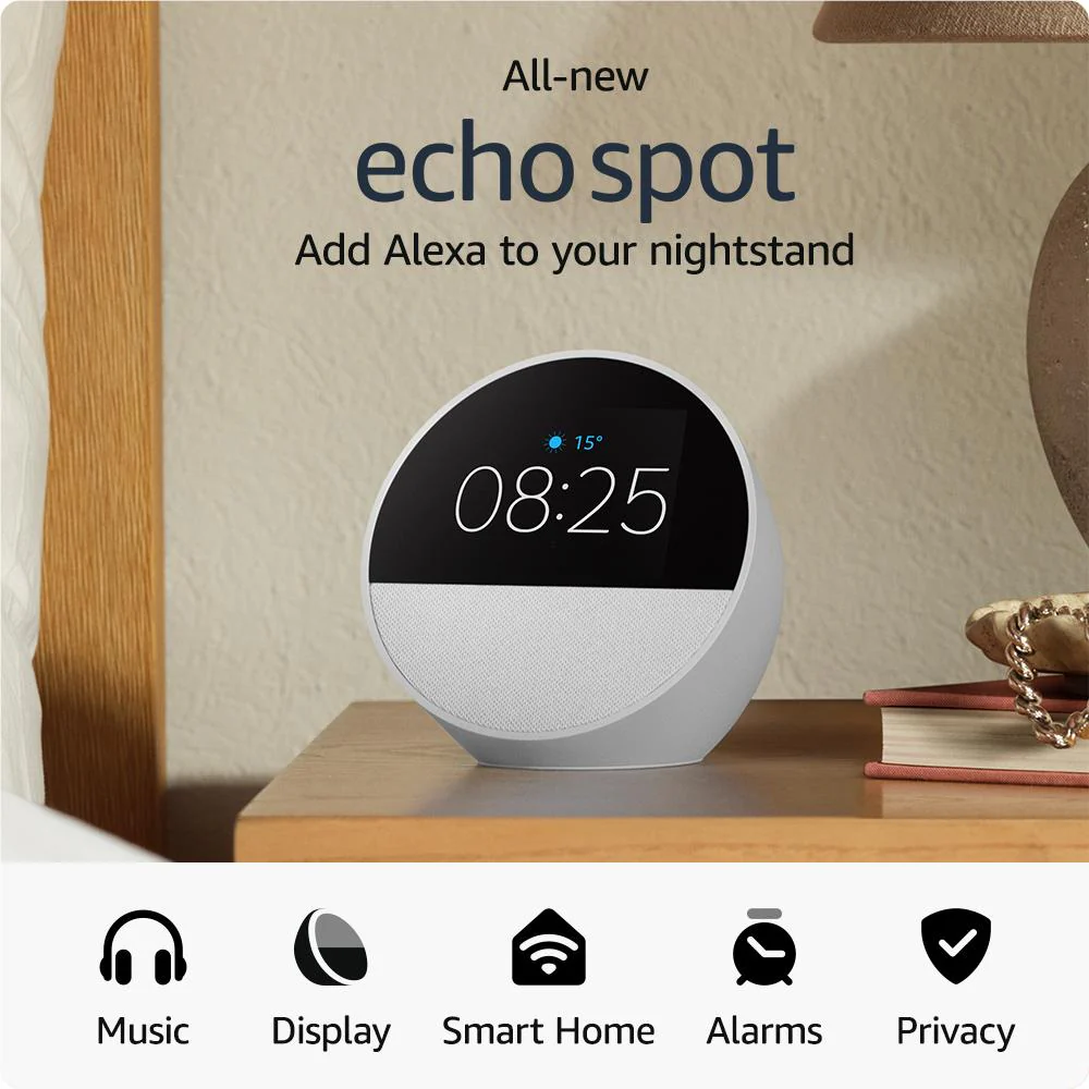 Amazon Echo Spot (Glacier White)[2024] - Image 2