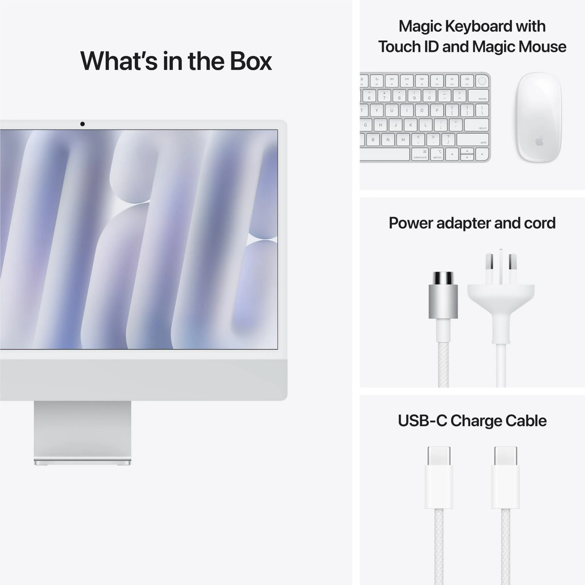 Apple iMac with Retina 4.5K Display with Nano-texture Glass 24-inch, M4 Chip 10-core 256GB (Silver) - Image 9