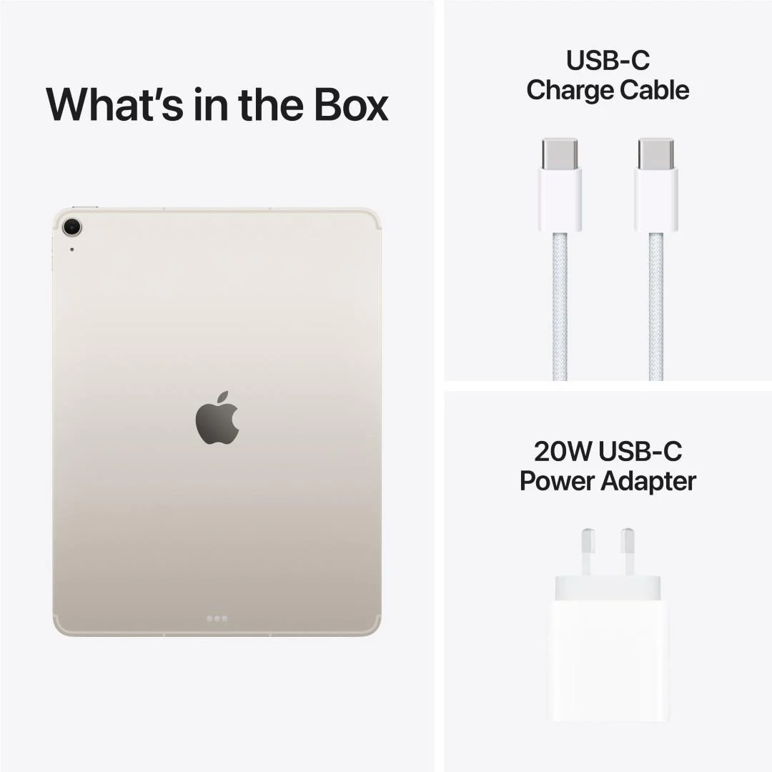 Apple iPad Air 13-inch M4 256GB Wi-Fi + Cellular (Starlight) - Image 8
