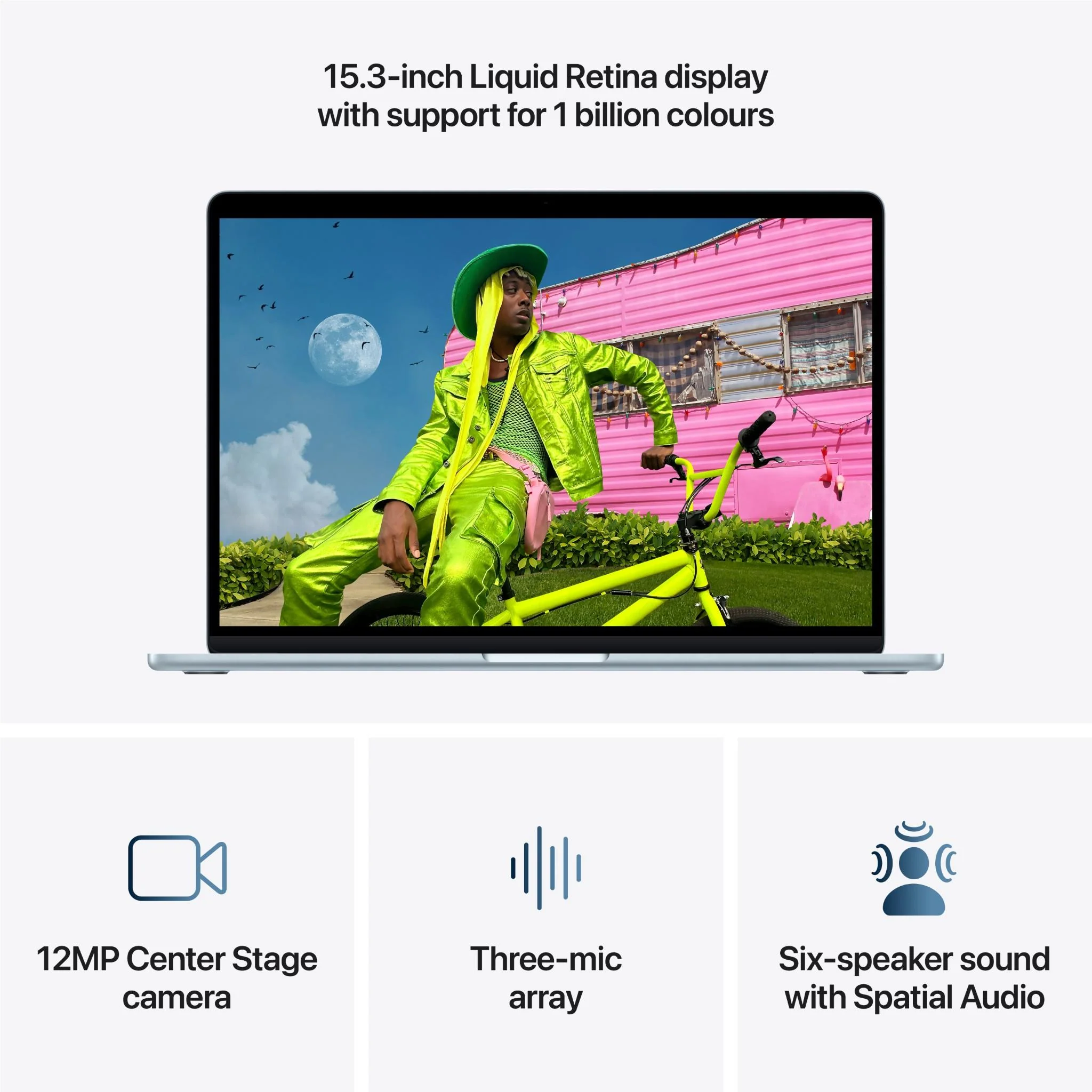 Apple MacBook Air 15-inch with M5 Chip, 1TB/16GB (Sky Blue) - Image 5