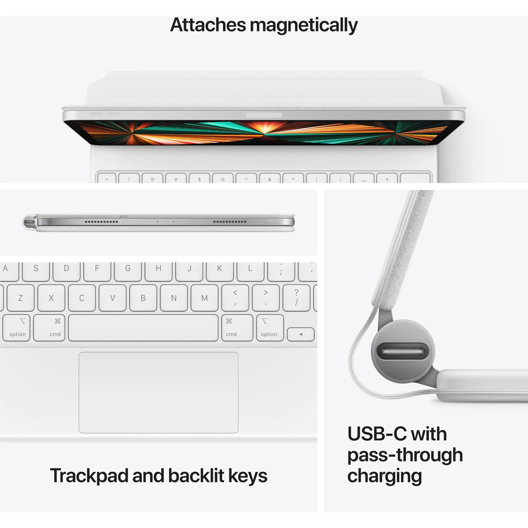 Apple Magic Keyboard for iPad Pro 11" (White) - Image 6