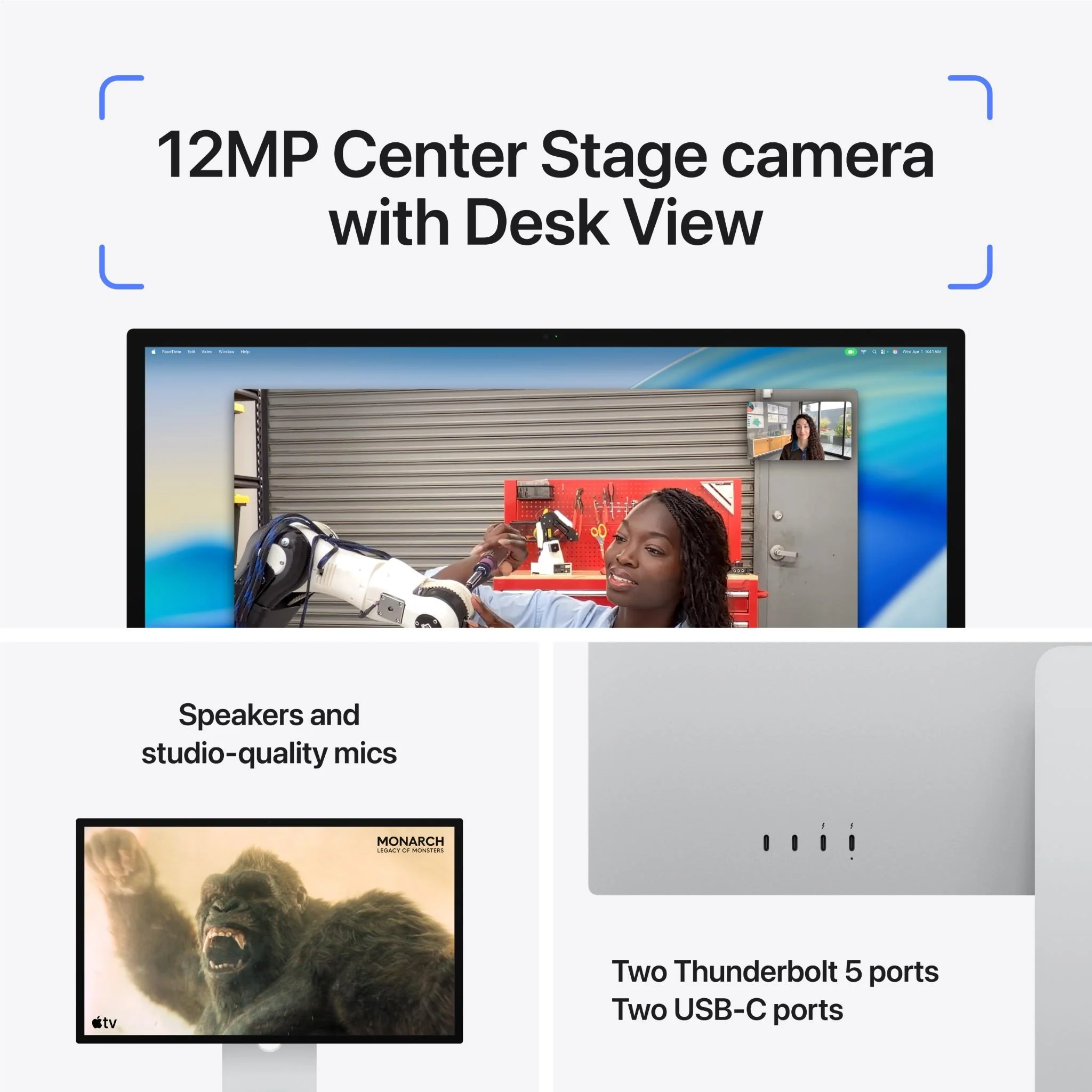 Apple Studio Display 27-inch 5K Retina (Tilt & Height Stand)[Standard Glass] - Image 4