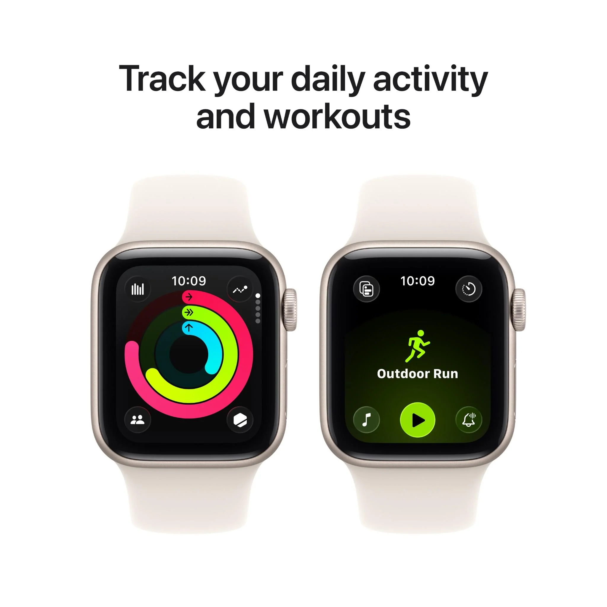 Apple Watch SE 3 40mm Starlight Aluminium Case GPS + Cellular Sport Band (S/M) [2025] - Image 6