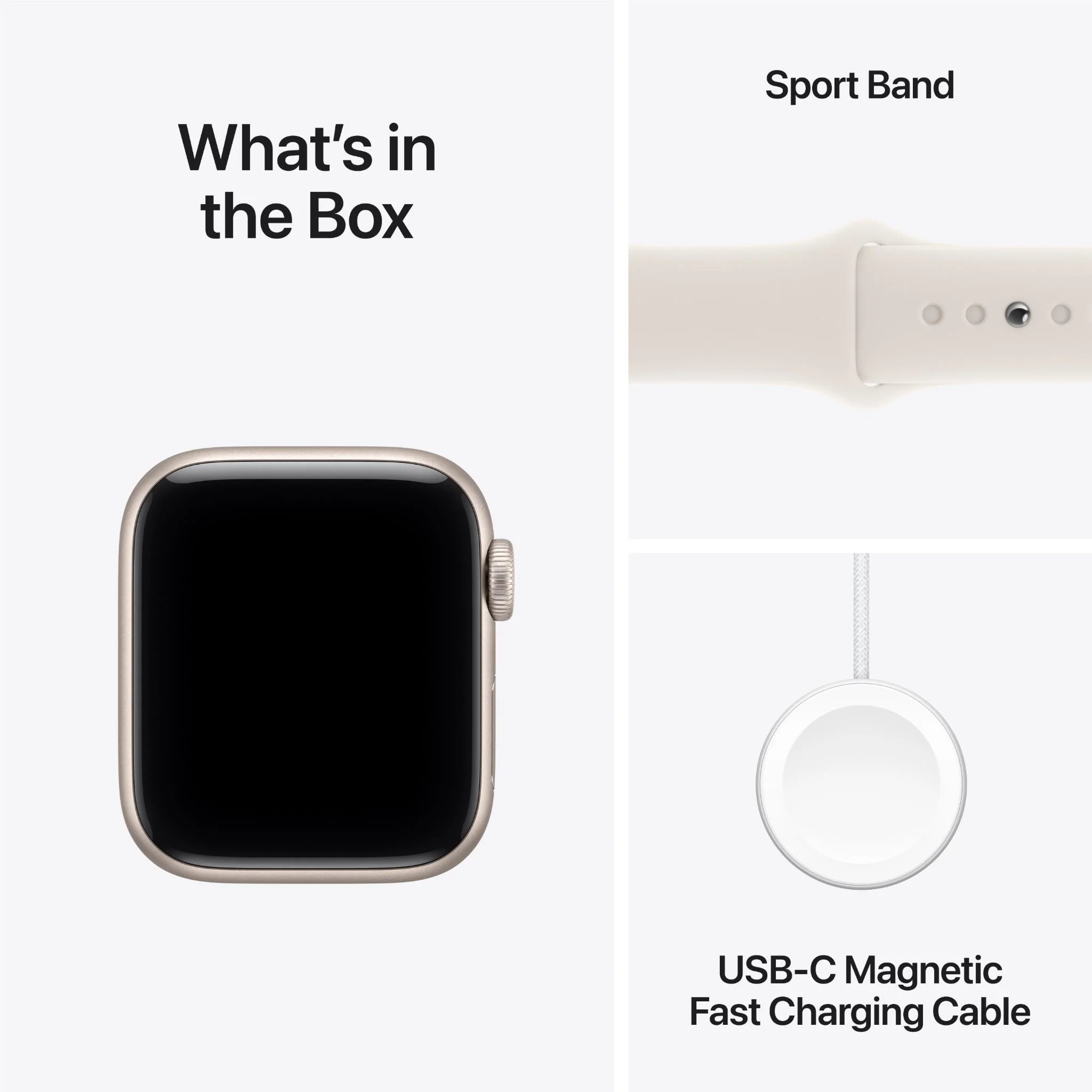 Apple Watch SE 3 40mm Starlight Aluminium Case GPS + Cellular Sport Band (S/M) [2025] - Image 9