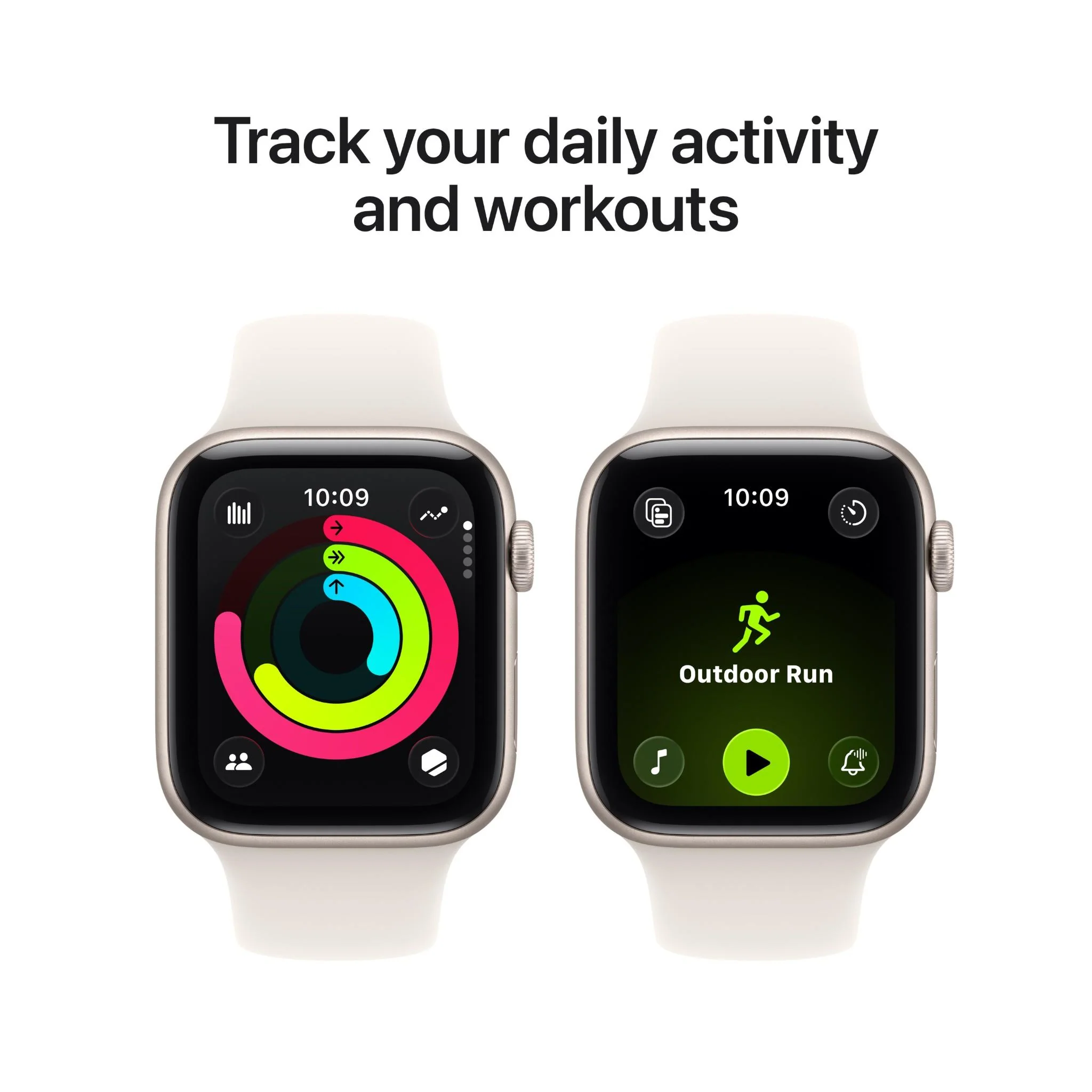 Apple Watch SE 3 44mm Starlight Aluminium Case GPS Sport Band (S/M) [2025] - Image 6