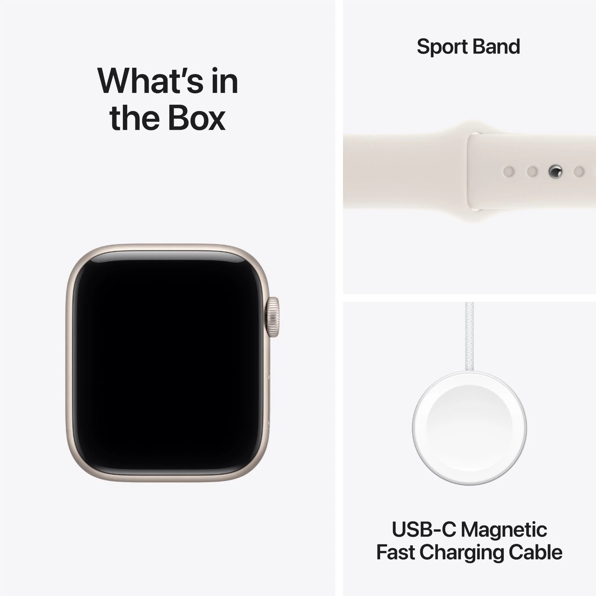 Apple Watch SE 3 44mm Starlight Aluminium Case GPS Sport Band (S/M) [2025] - Image 9