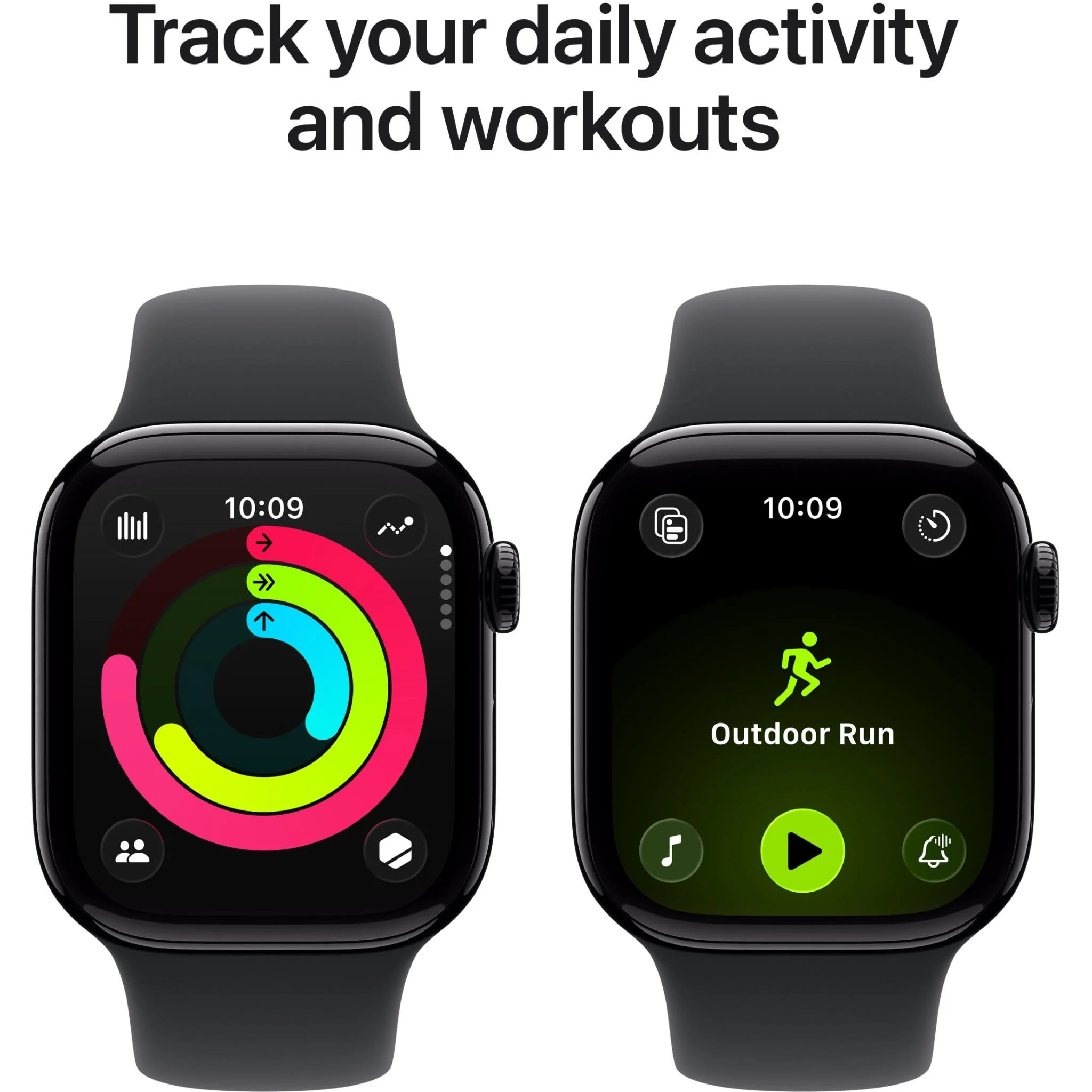 Apple Watch Series 11 42mm Jet Black Aluminium Case GPS + Cellular Sport Band (S/M) [Black] - Image 4