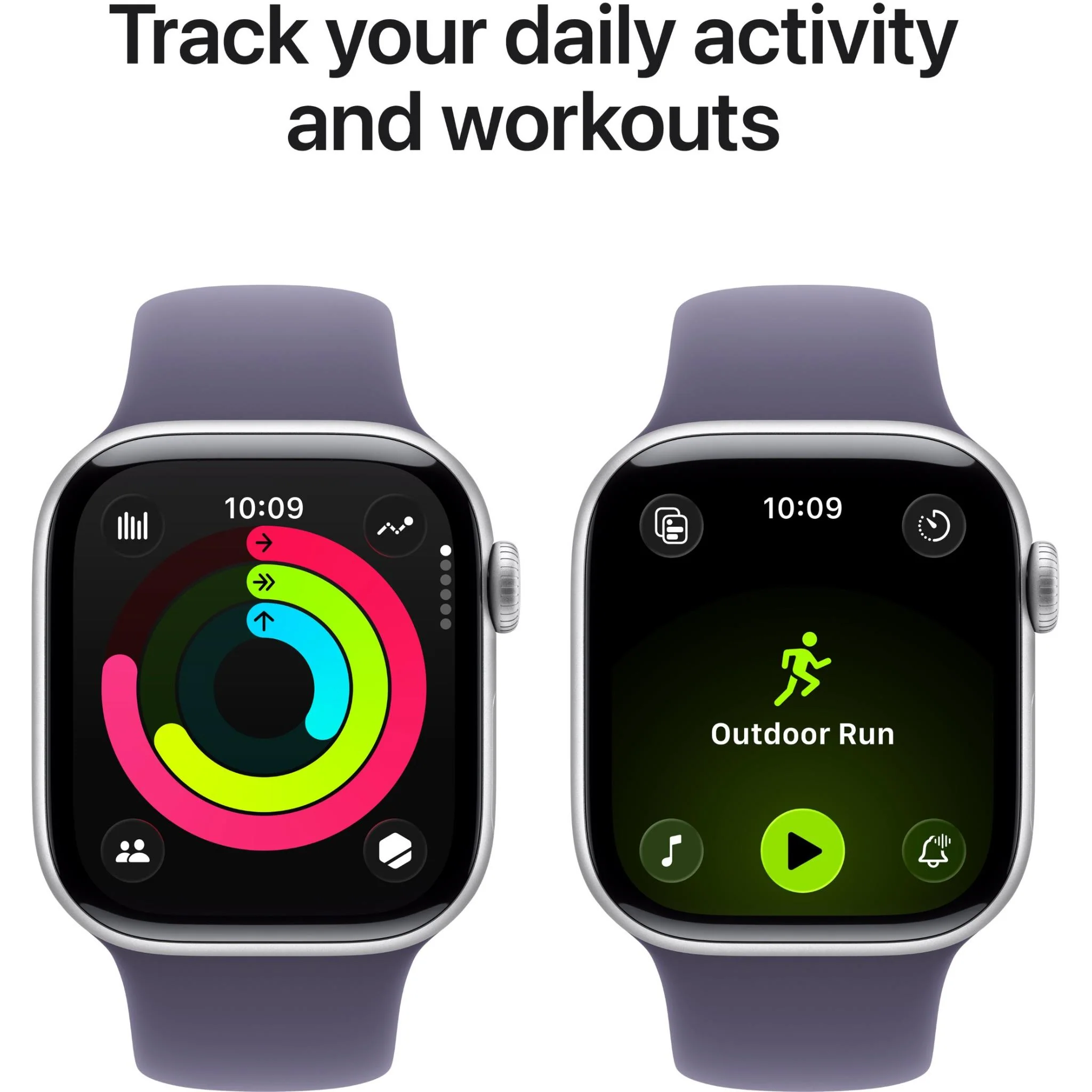 Apple Watch Series 11 42mm Silver Aluminium Case GPS Sport Band (S/M) [Purple Fog] - Image 4