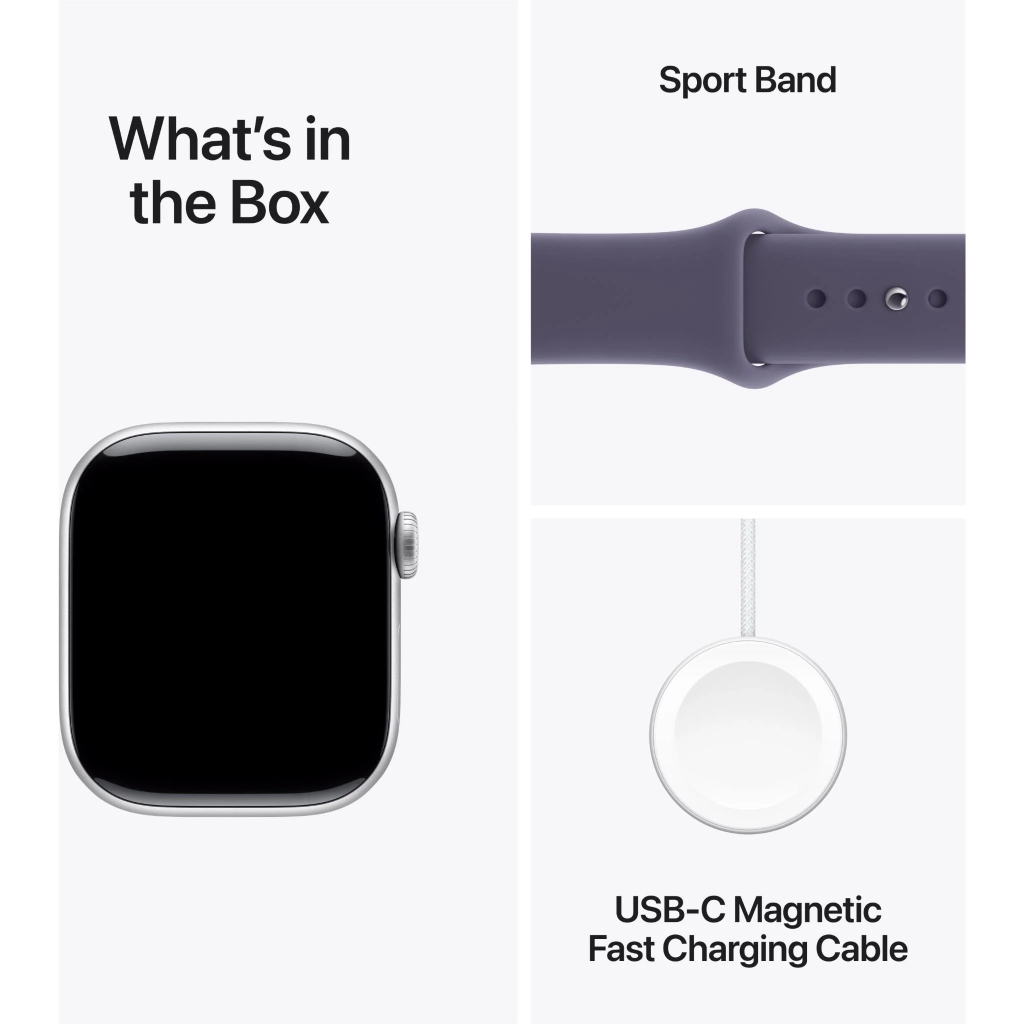 Apple Watch Series 11 42mm Silver Aluminium Case GPS Sport Band (S/M) [Purple Fog] - Image 9