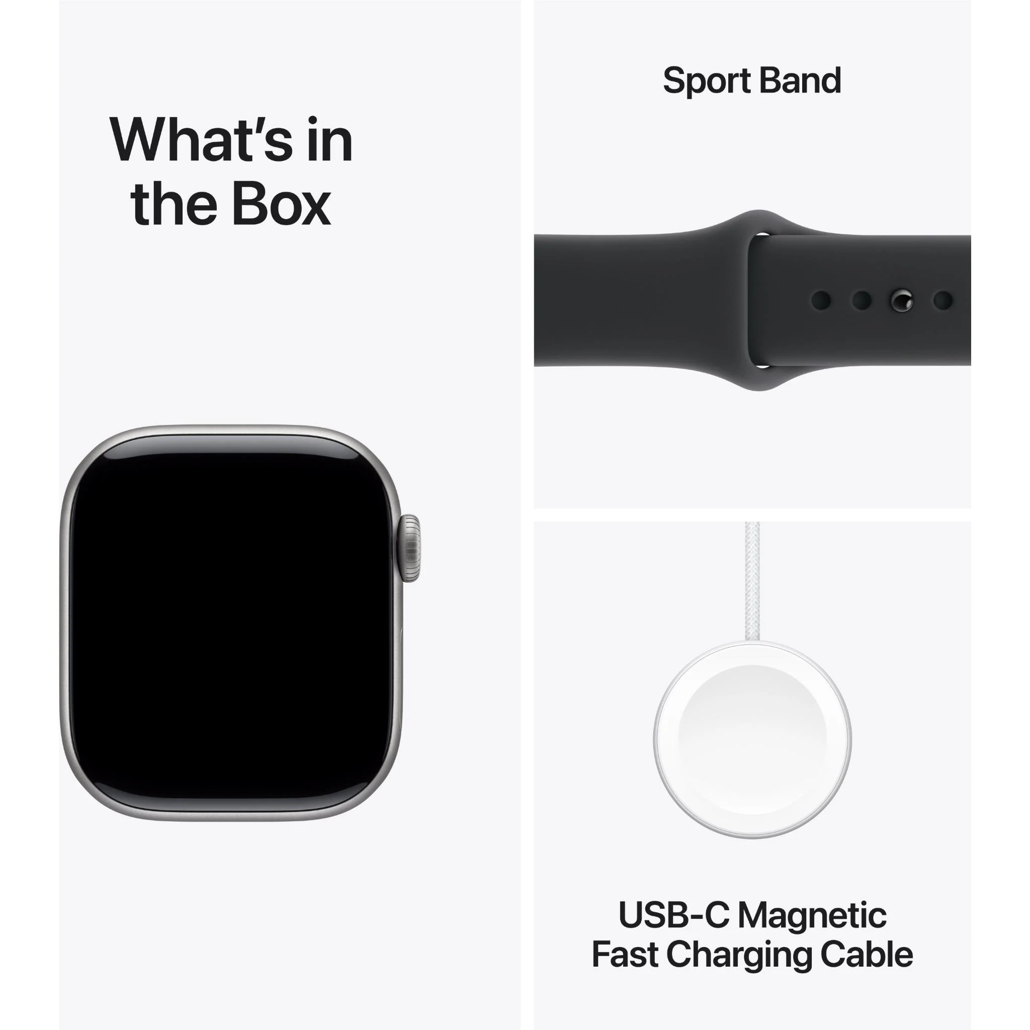 Apple Watch Series 11 42mm Space Grey Aluminium Case GPS Sport Band  (S/M) [Black] - Image 9