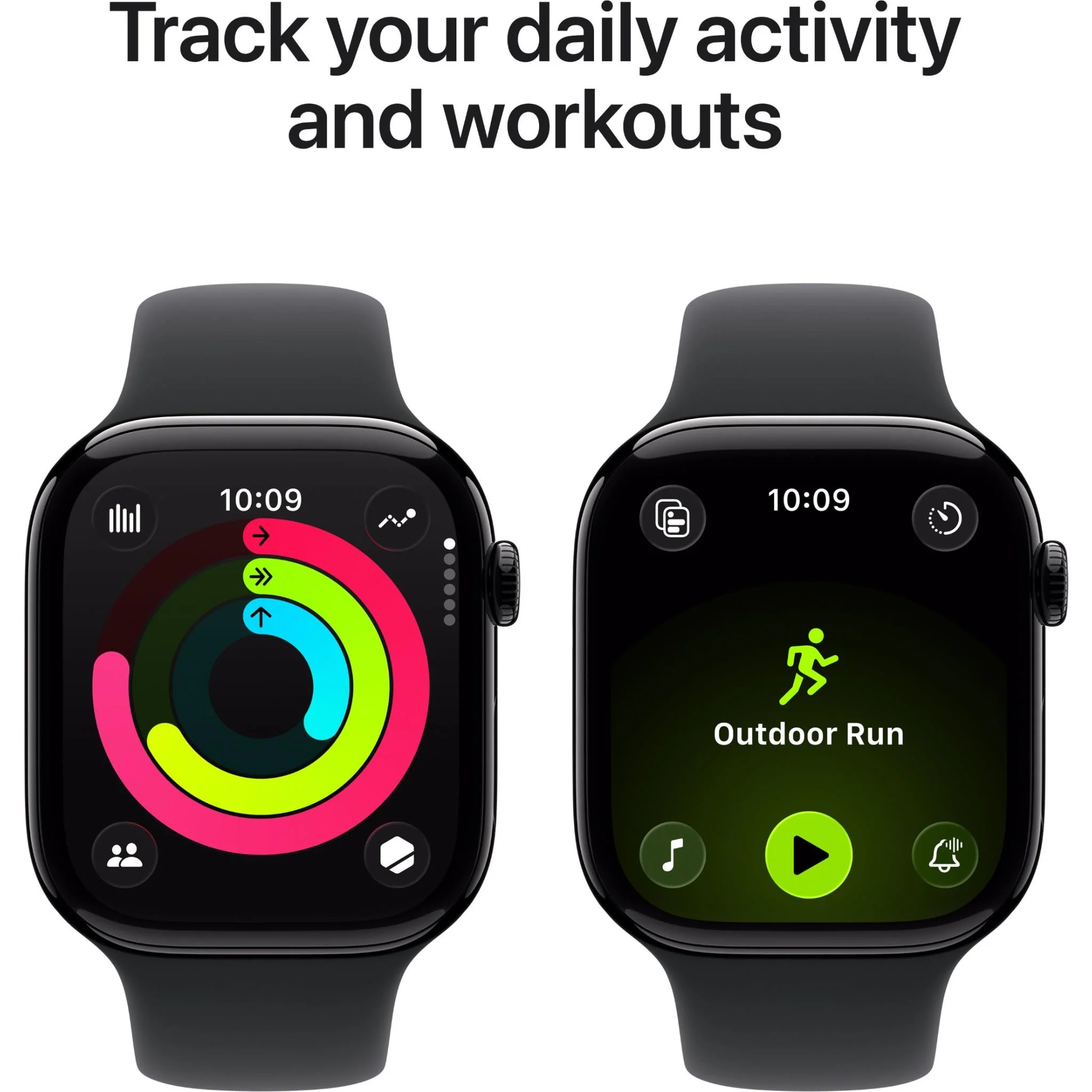 Apple Watch Series 11 46mm Jet Black Aluminium Case GPS + Cellular Sport Band (M/L) [Black] - Image 4