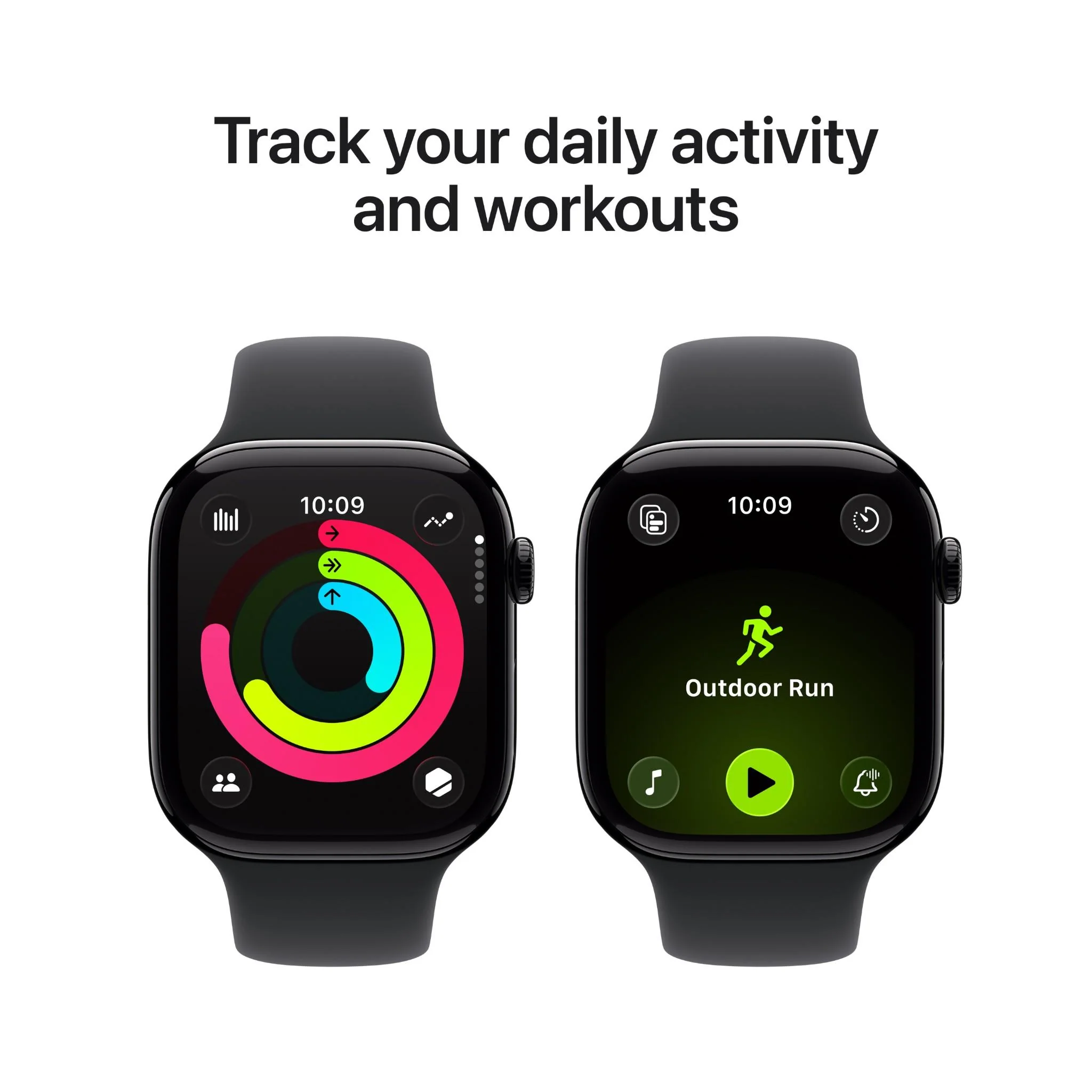 Apple Watch Series 11 46mm Jet Black Aluminium Case GPS Sport Band (M/L) [Black] - Image 4