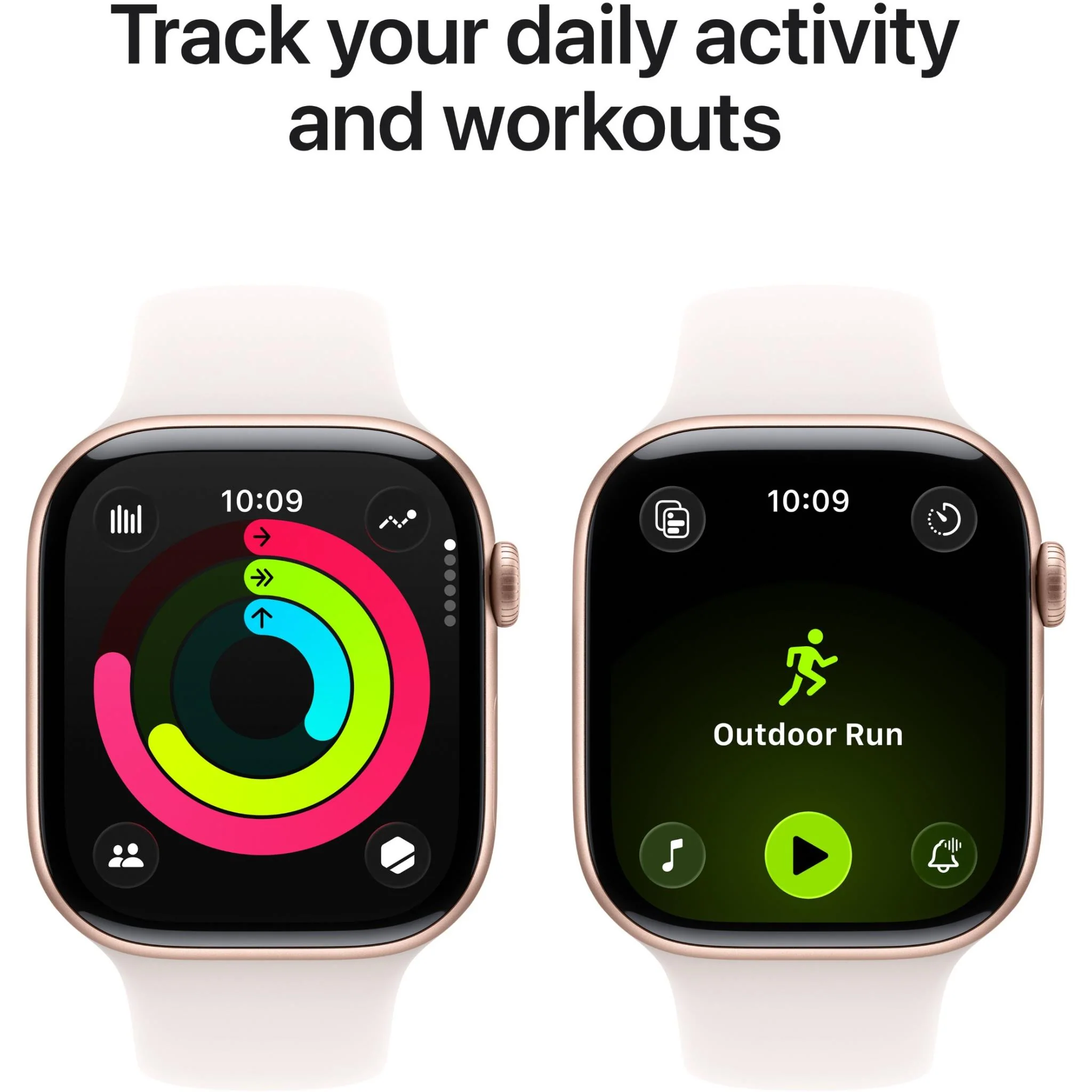 Apple Watch Series 11 46mm Rose Gold Aluminium Case GPS Sport Band (S/M) [Light Blush] - Image 4