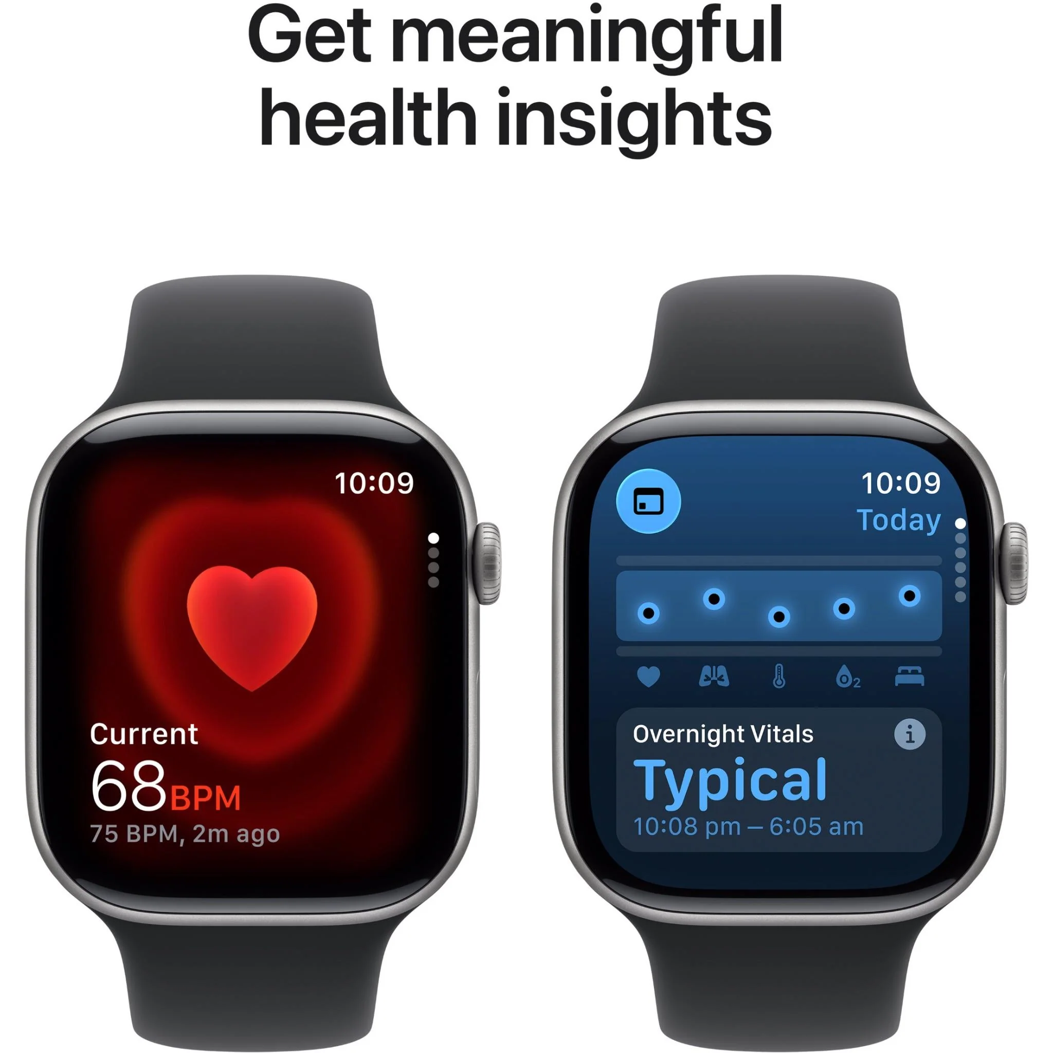 Apple Watch Series 11 46mm Space Grey Aluminium Case GPS Sport Band (S/M) [Black] - Image 4