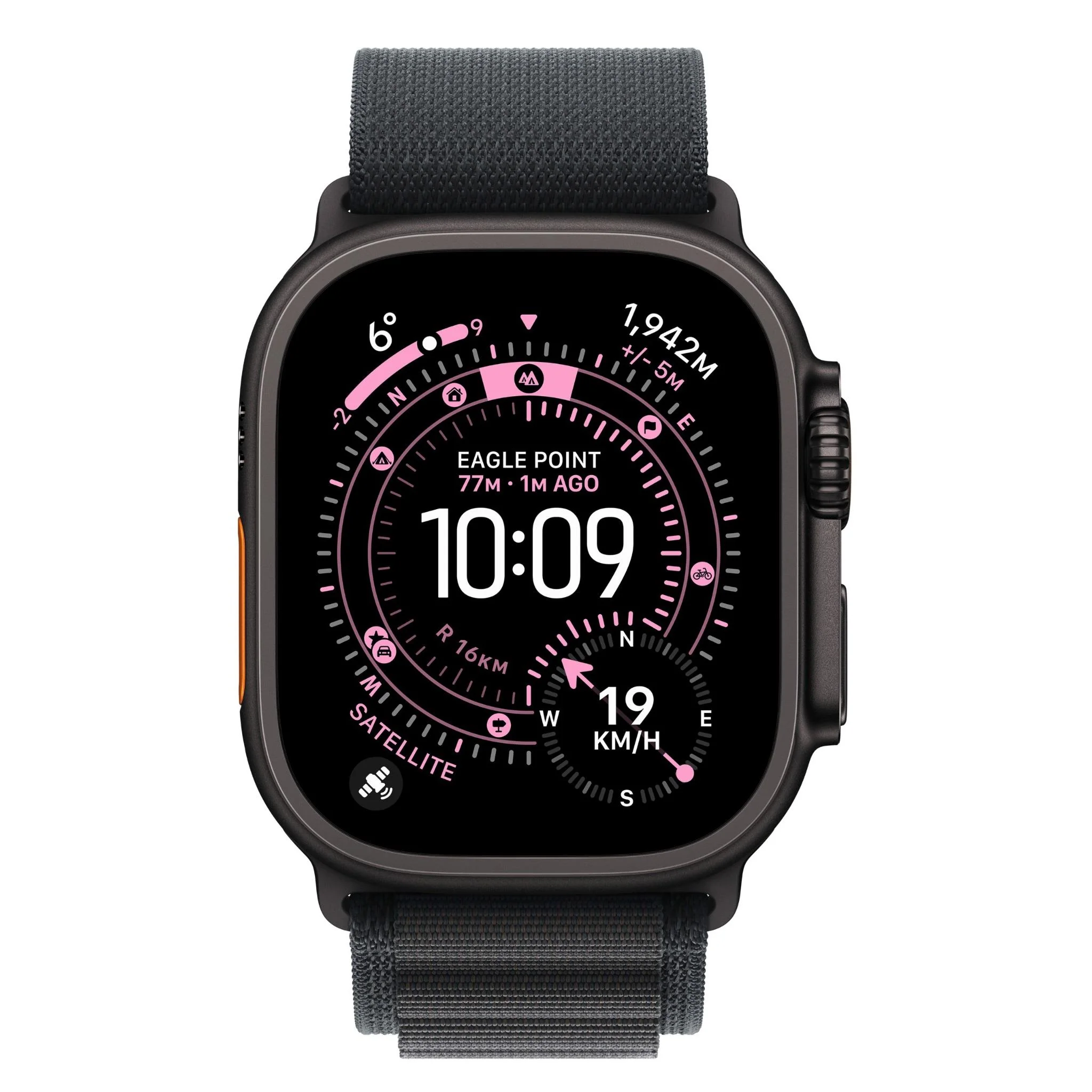 Apple Watch Ultra 3 49mm Black Titanium Case GPS + Cellular Black Alpine Loop (Medium) - Image 2