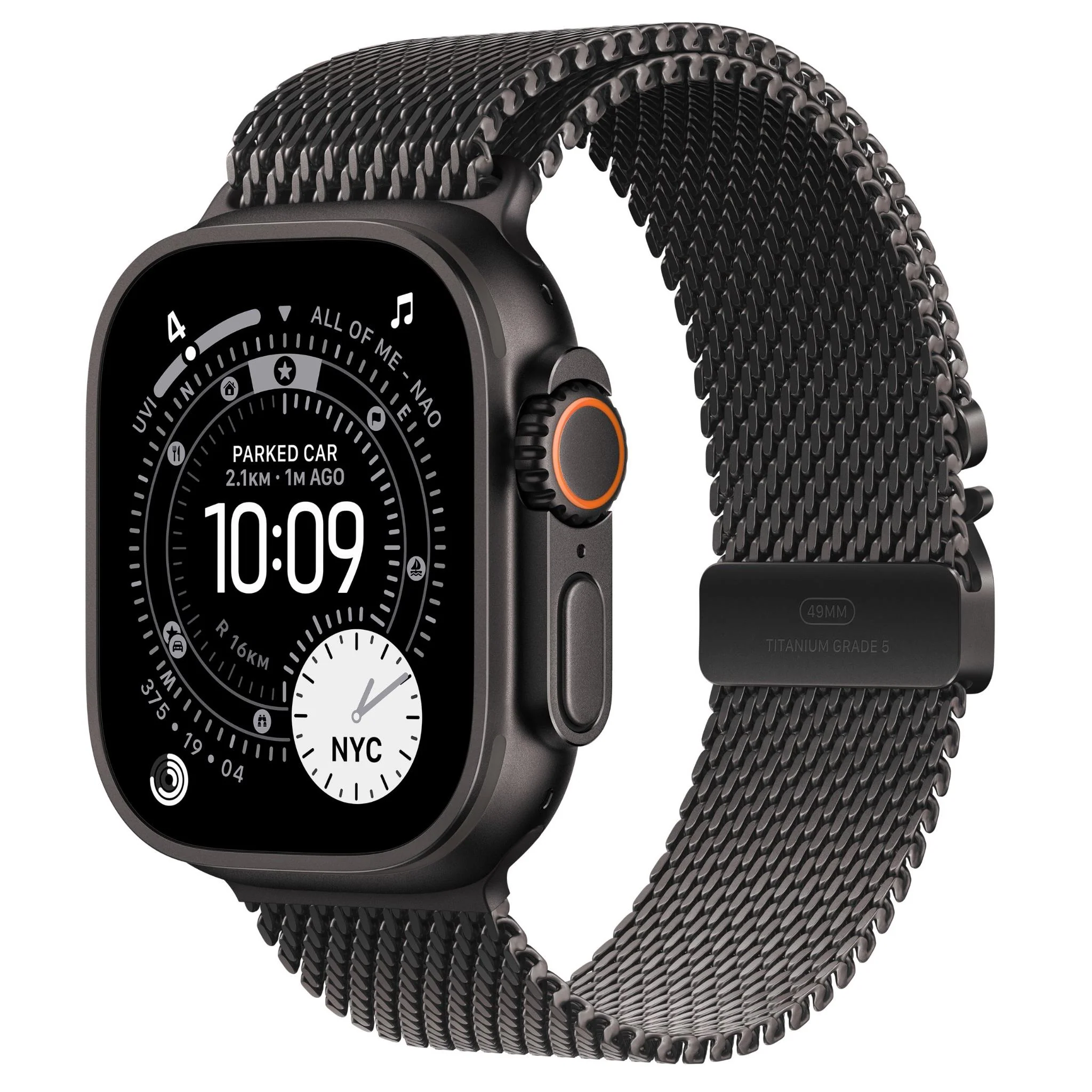 Apple Watch Ultra 3 49mm Black Titanium Case GPS + Cellular Milanese Loop (Medium)