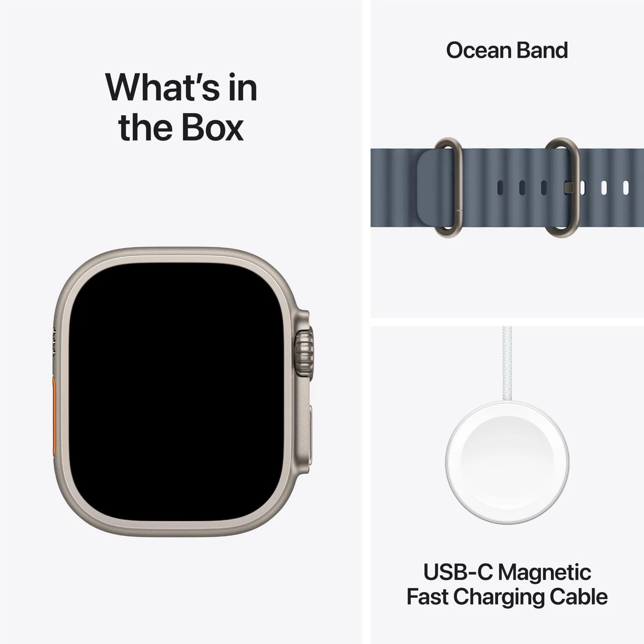 Apple Watch Ultra 3 49mm Natural Titanium Case GPS + Cellular Ocean Band (Anchor Blue) - Image 9