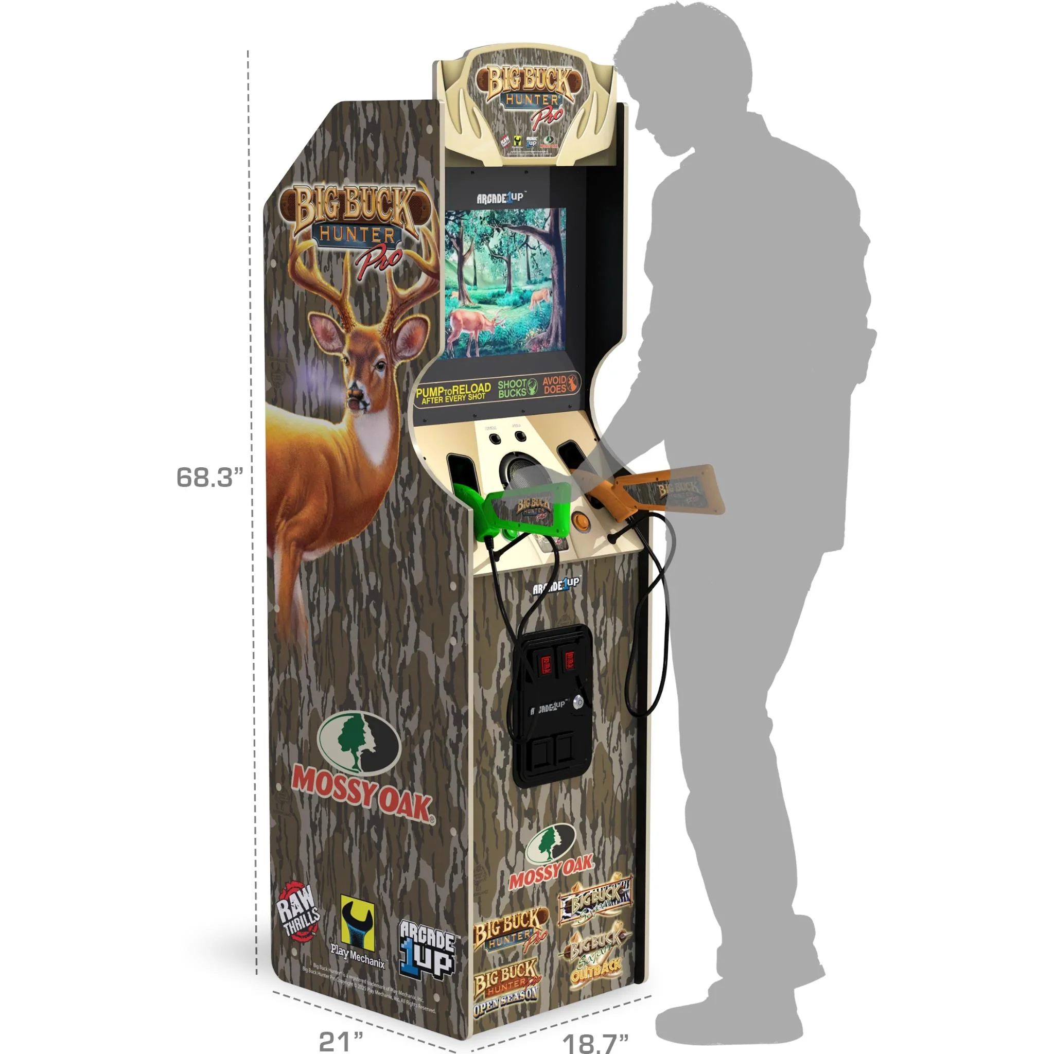 Arcade1Up Big Buck Hunter Mossy Oak Deluxe Arcade Machine - Image 5