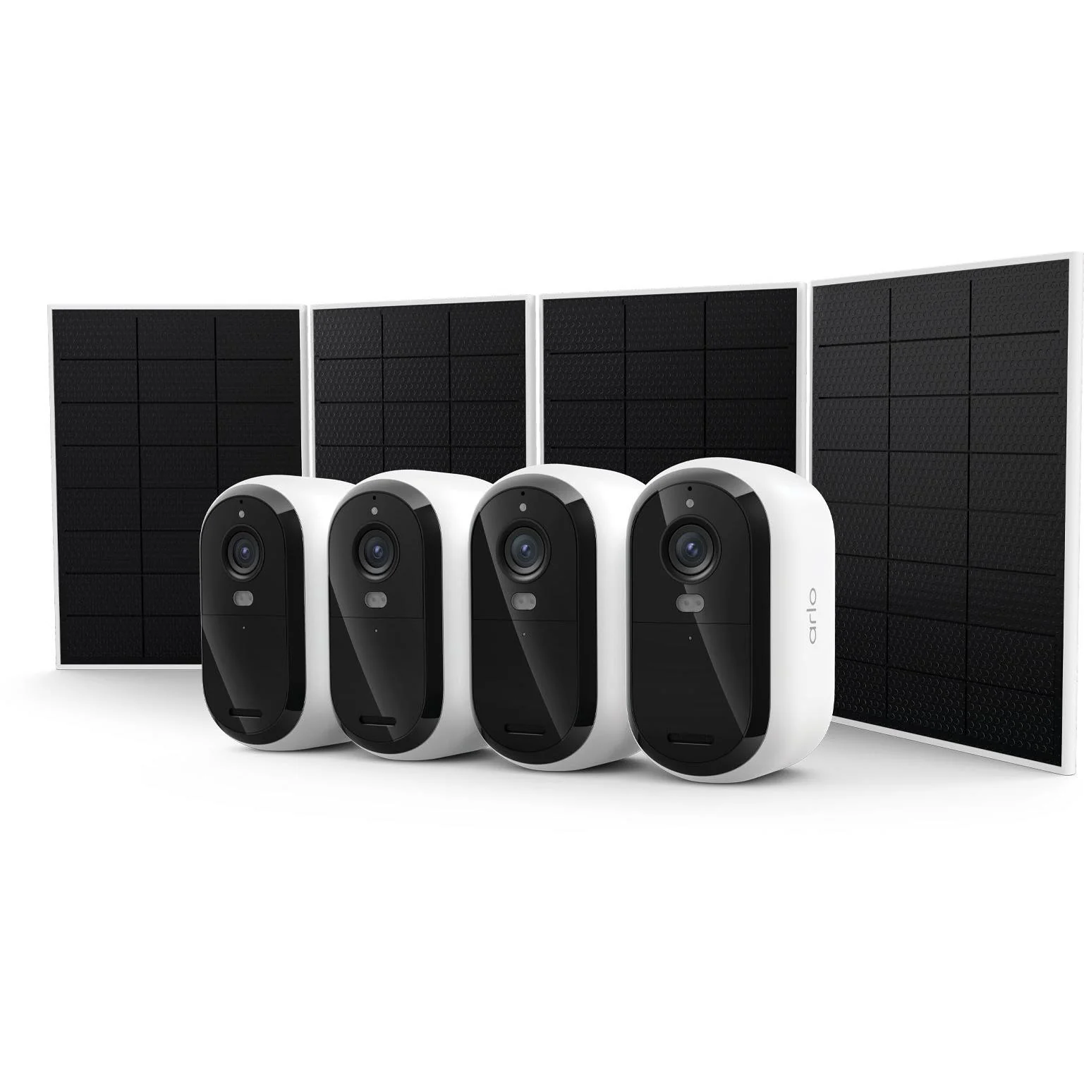 Arlo Essentials (3rd Gen) 2K Outdoor Security Camera Solar Bundle Kit [4 Pack] + 6M Subscription