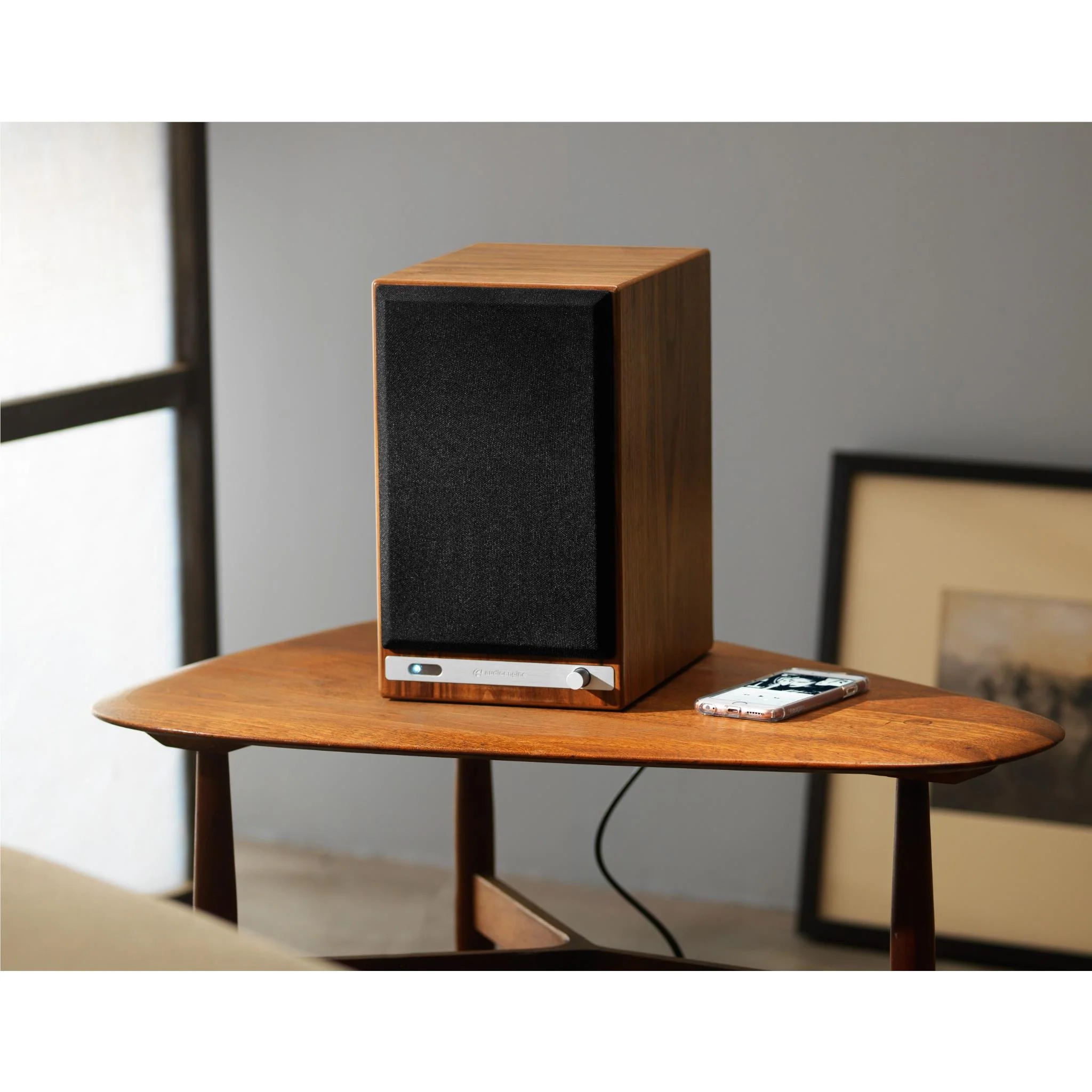 Audioengine HD6 Wireless Speakers (Walnut) - Image 4