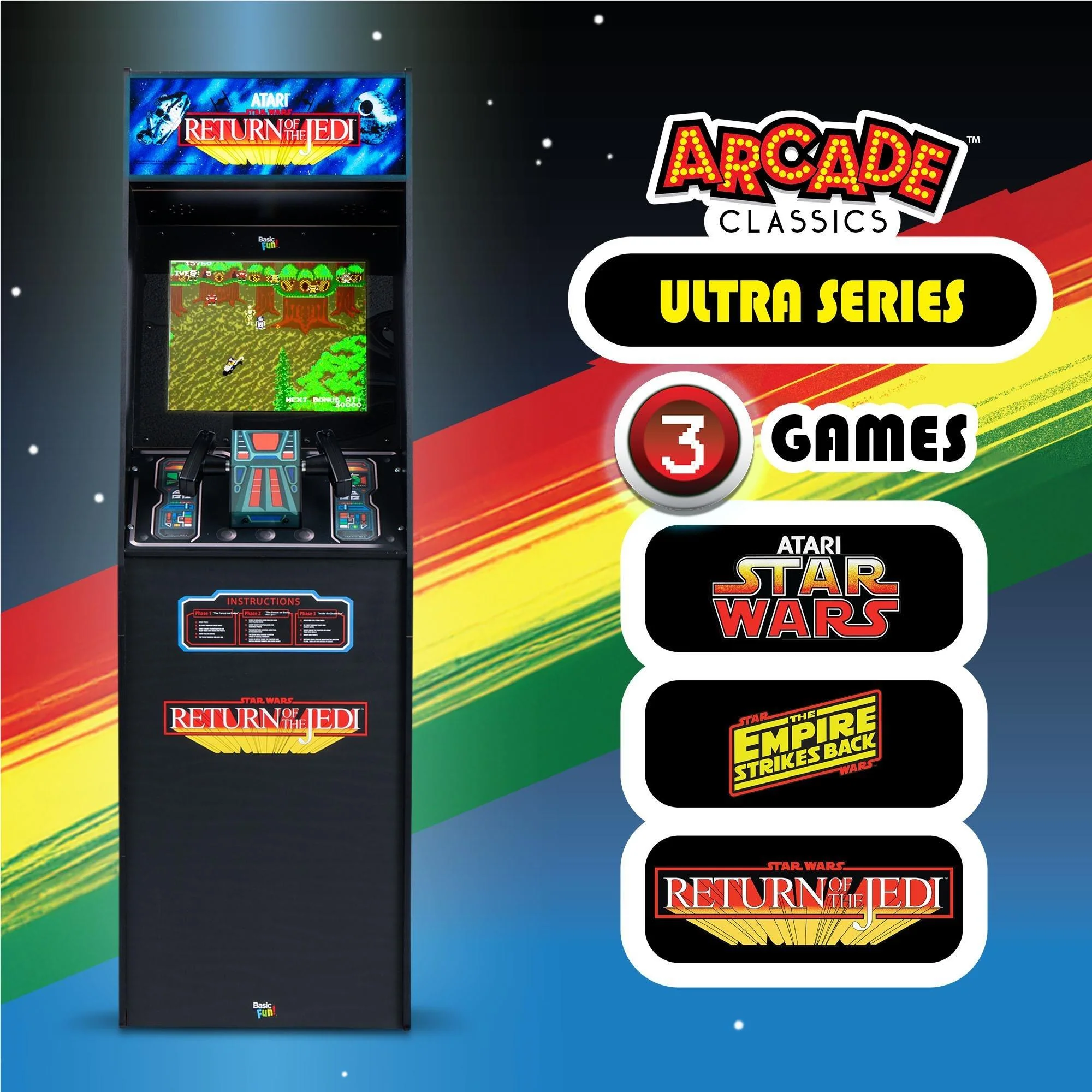 Basic Fun! Atari Star Wars Ultra Arcade Machine - Image 9