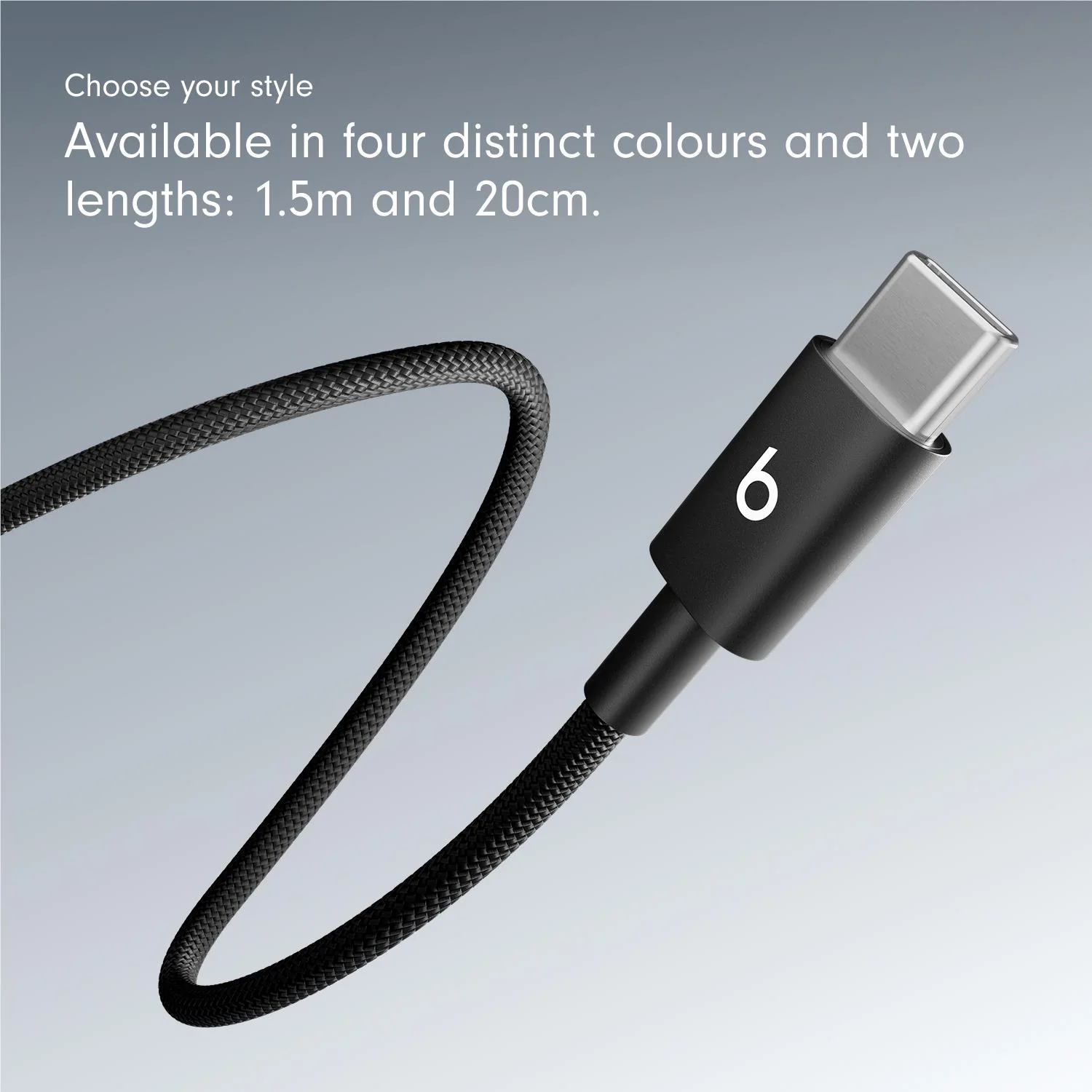 Beats USB-C to USB-C Woven Cable 1.5m (Bolt Black) - Image 7