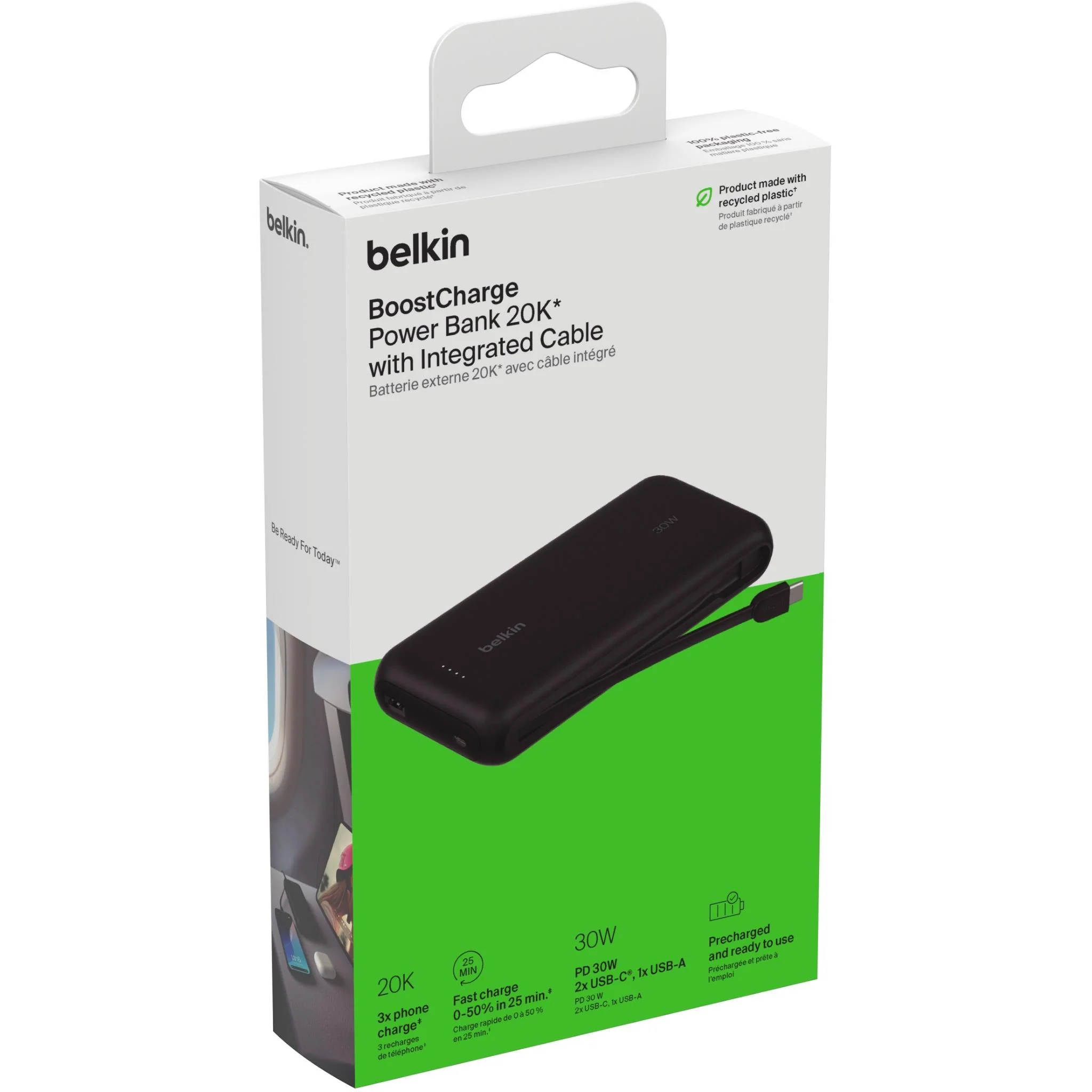 Belkin BoostCharge Power Bank 20K with Integrated Cable (Black) - Image 7