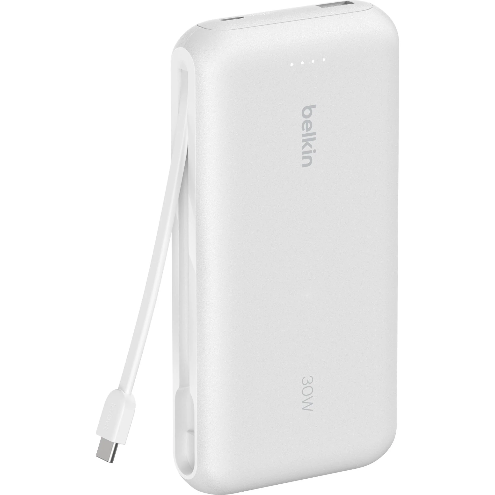 Belkin BoostCharge Power Bank 20K with Integrated Cable (White) - Image 2