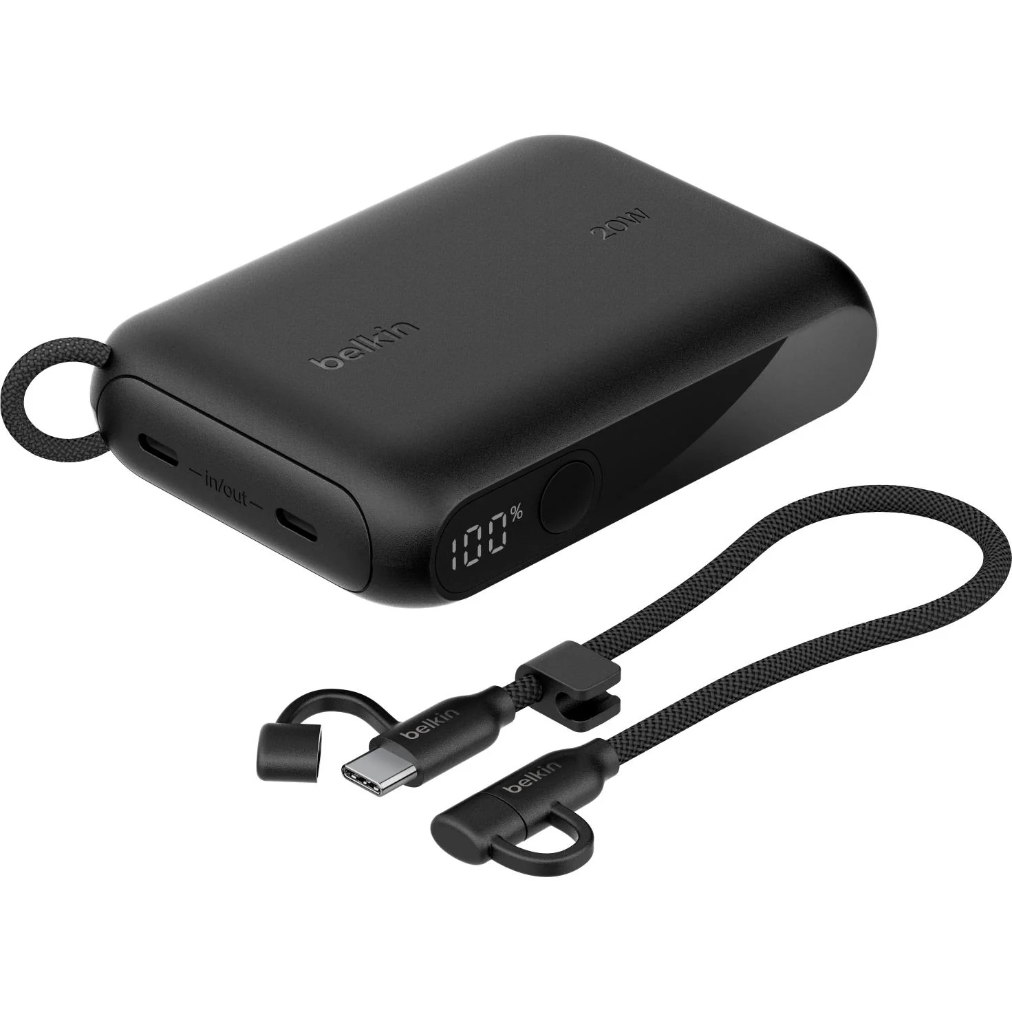 BELKIN BoostCharge Power Bank with Display [10K] (Black) - Image 2