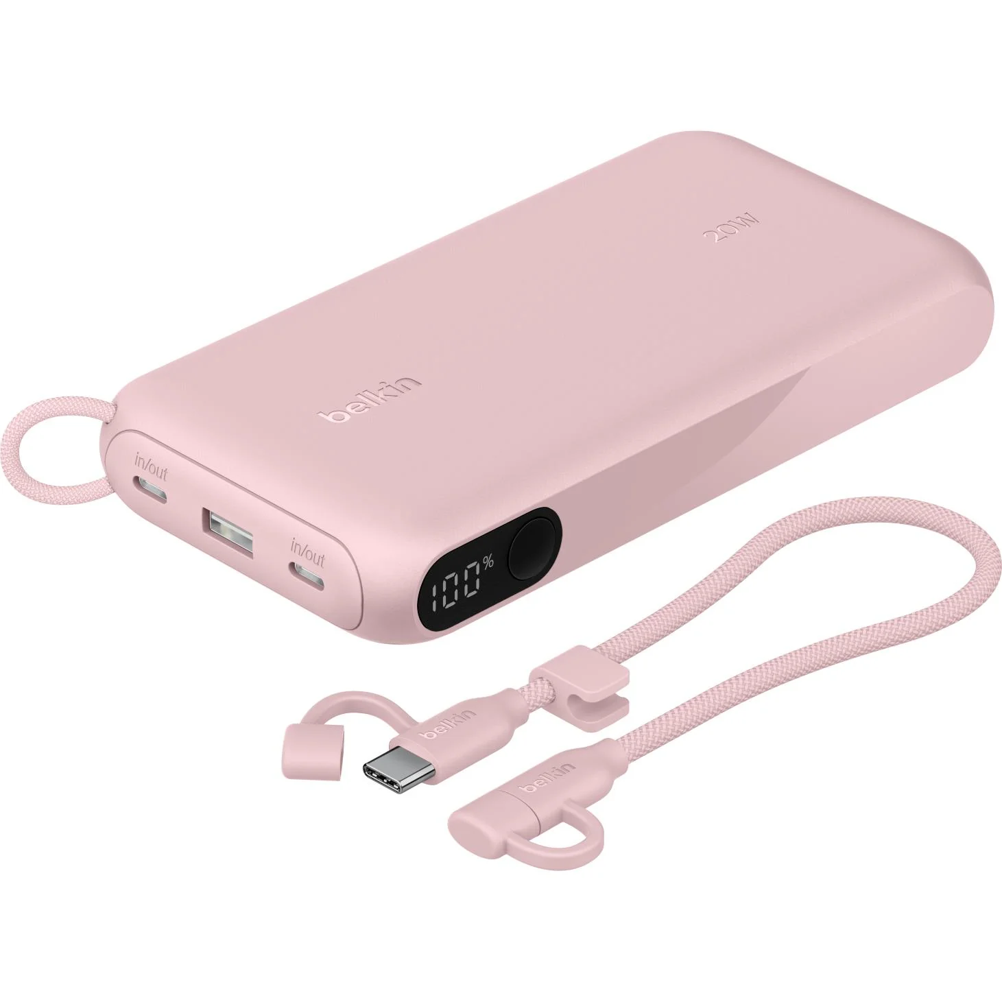 BELKIN BoostCharge Power Bank with Display [20K] (Pink) - Image 2