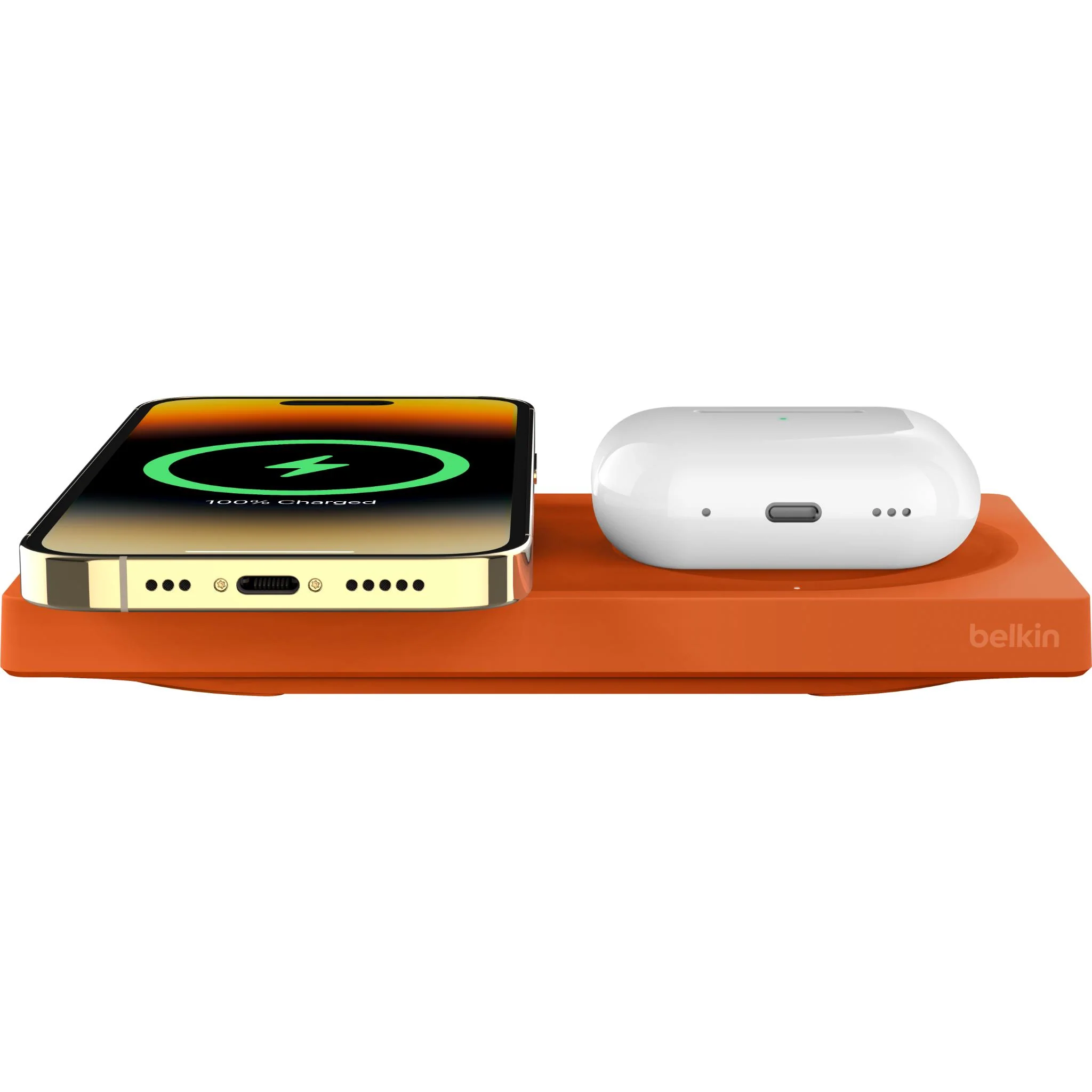 Belkin BoostCharge Pro 2-in-1 Pad with MagSafe (Orange) - Image 4