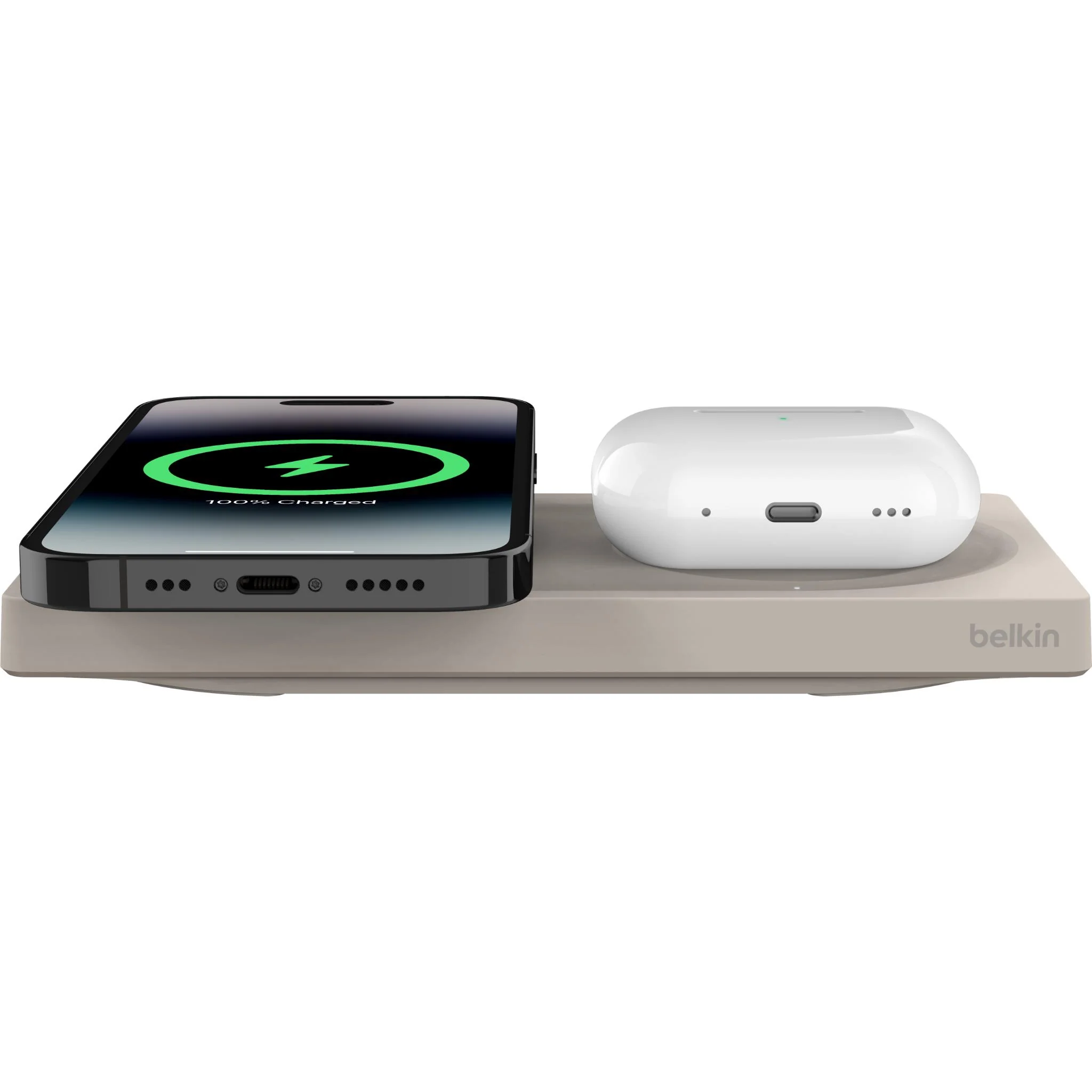 Belkin BoostCharge Pro 2-in-1 Pad with MagSafe (Sand) - Image 3