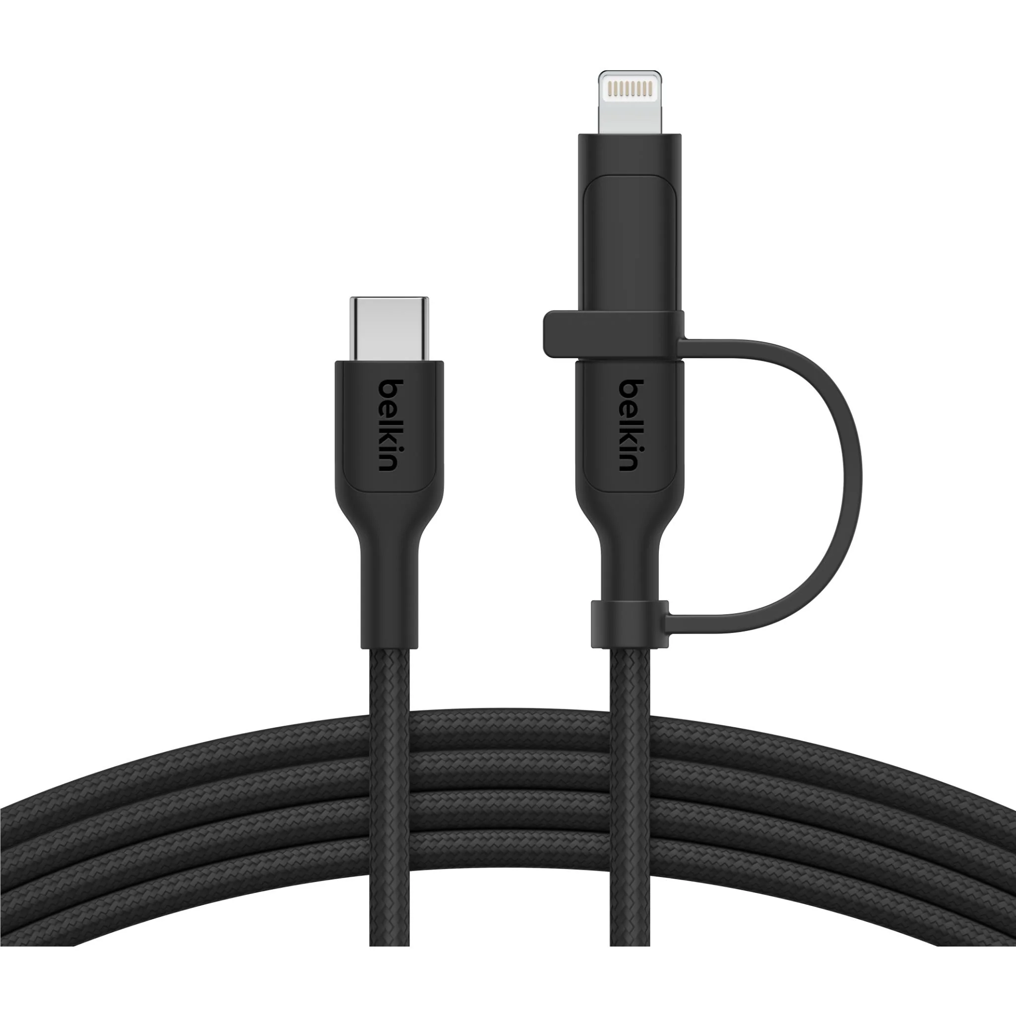 Belkin BoostCharge Pro 2-in-1 USB-C to USB-C/Lightning Cable (Black) - Image 3