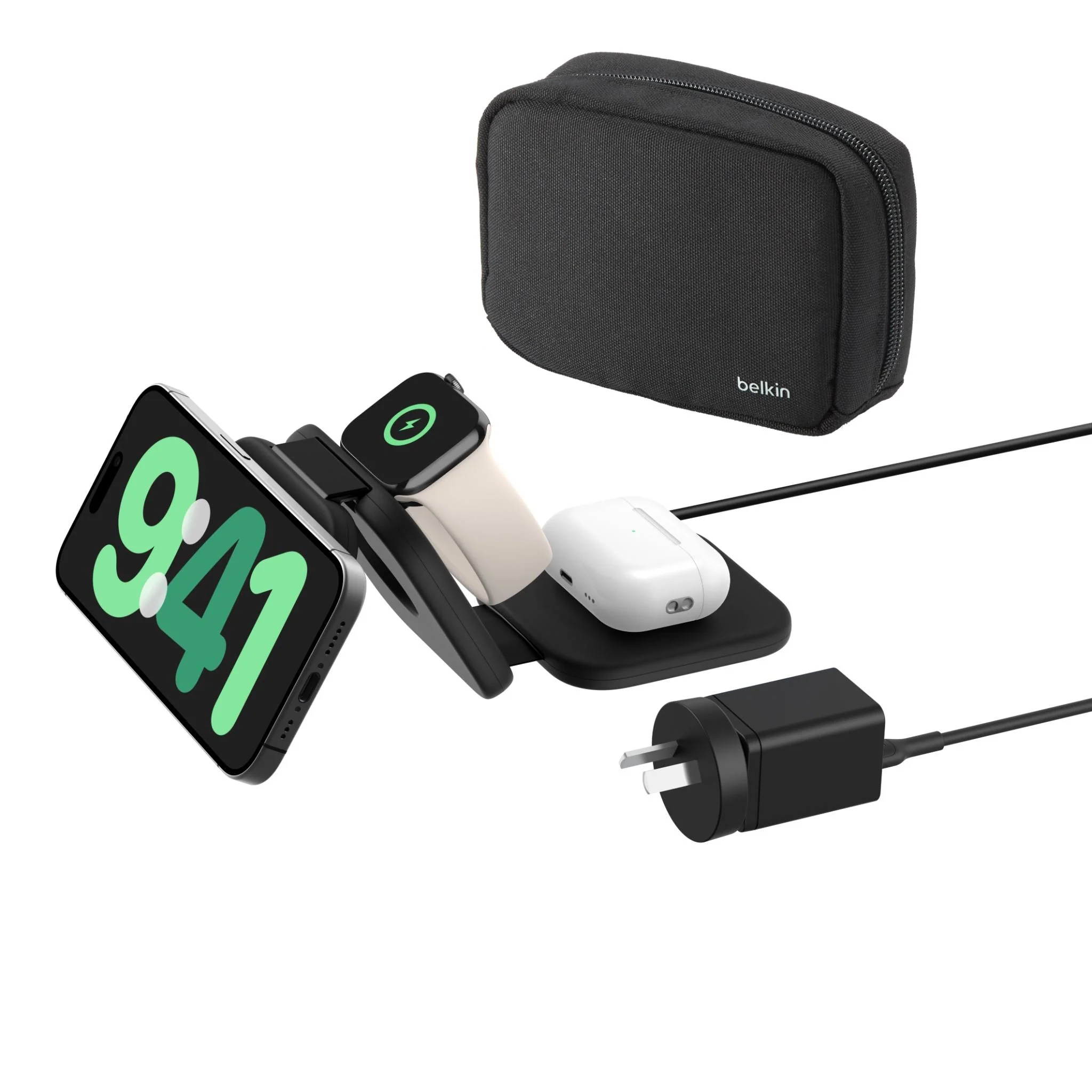 Belkin BoostCharge Pro 3-in-1 Magnetic Qi2 15W Charging Travel Pad - Image 5