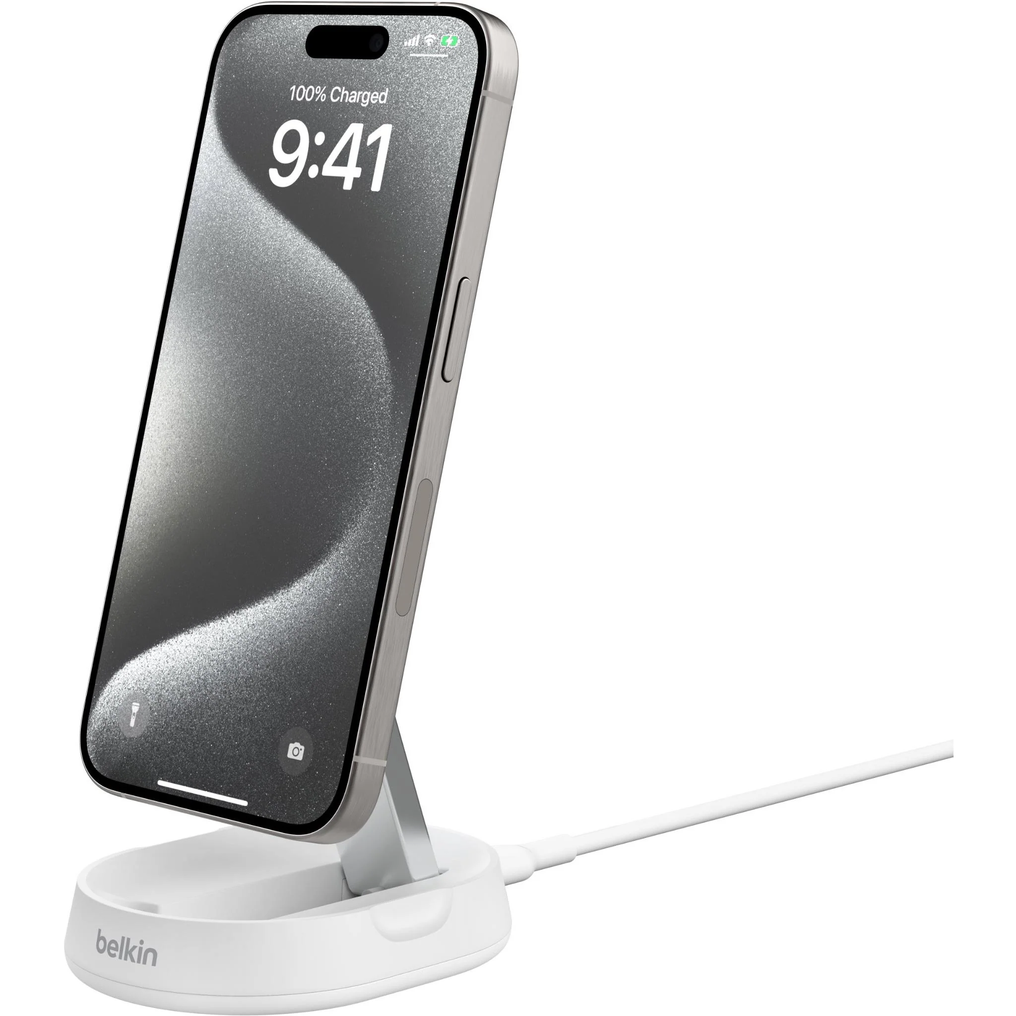 Belkin BoostCharge Pro Convertible Magnetic Qi2 Charging Stand (White) - Image 3