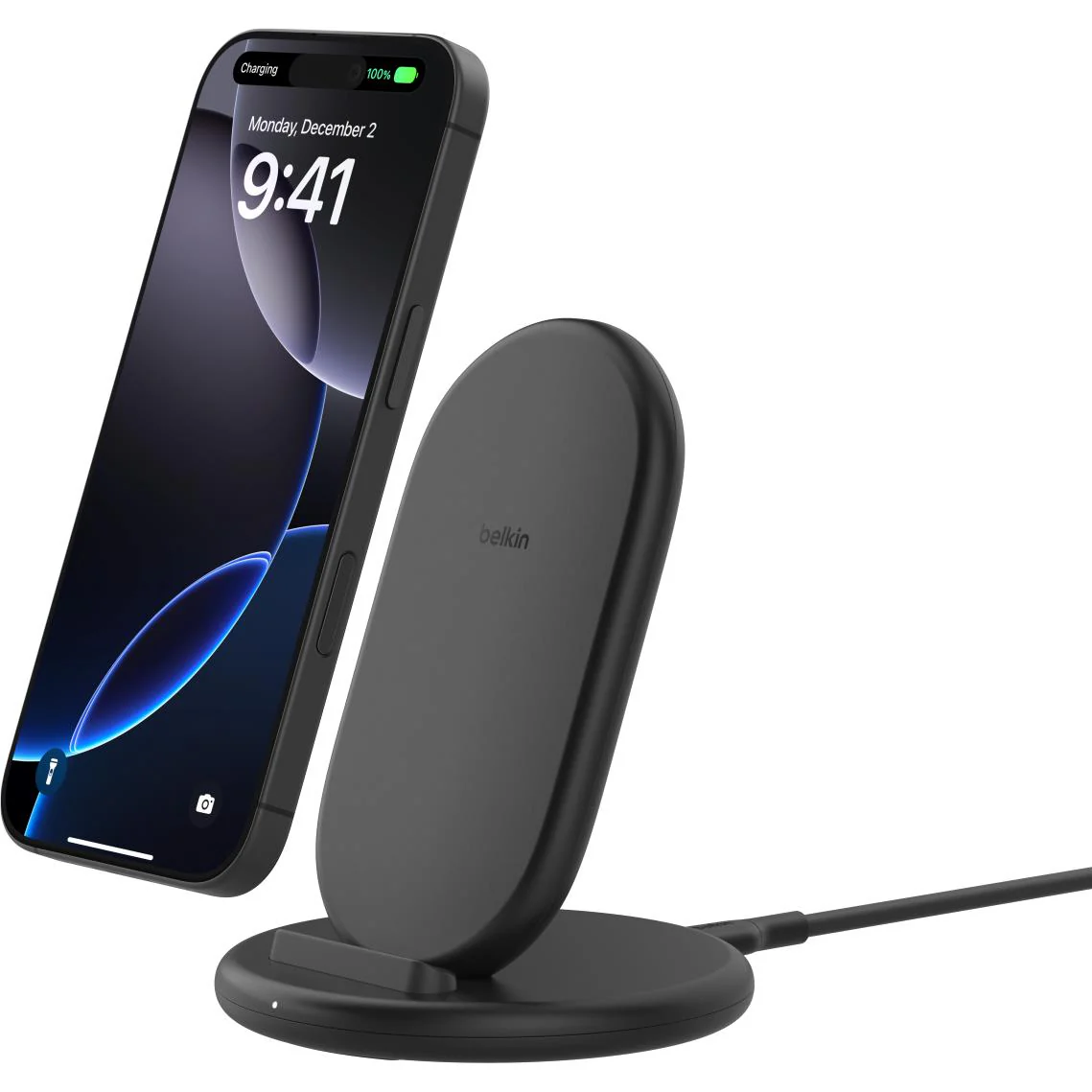 Belkin BoostCharge Wireless Charging Stand 15W (Black) [Power supply not included] - Image 3
