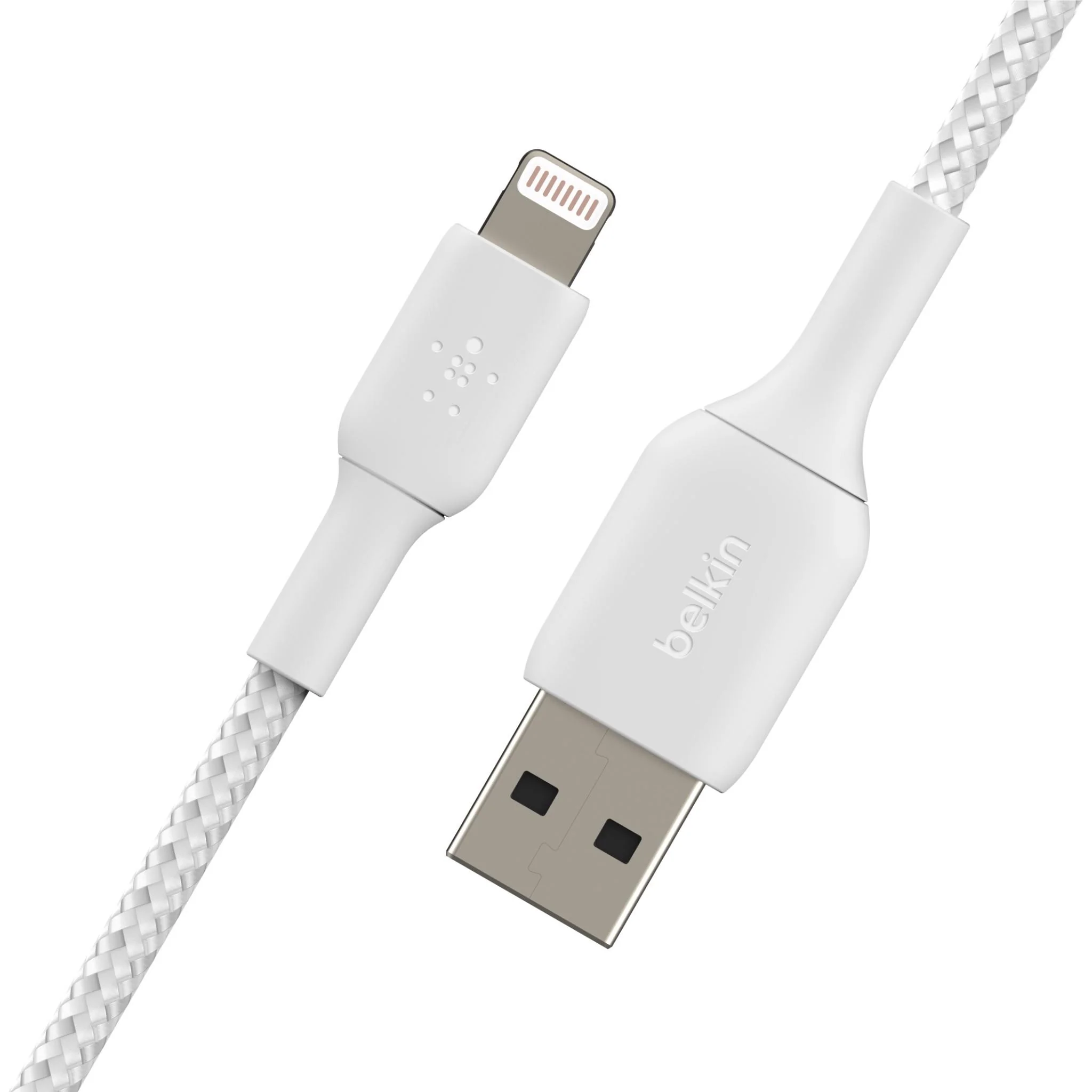 Belkin BoostUp Charge Lightning to USB-A 2m Braided Cable (White) - Image 4