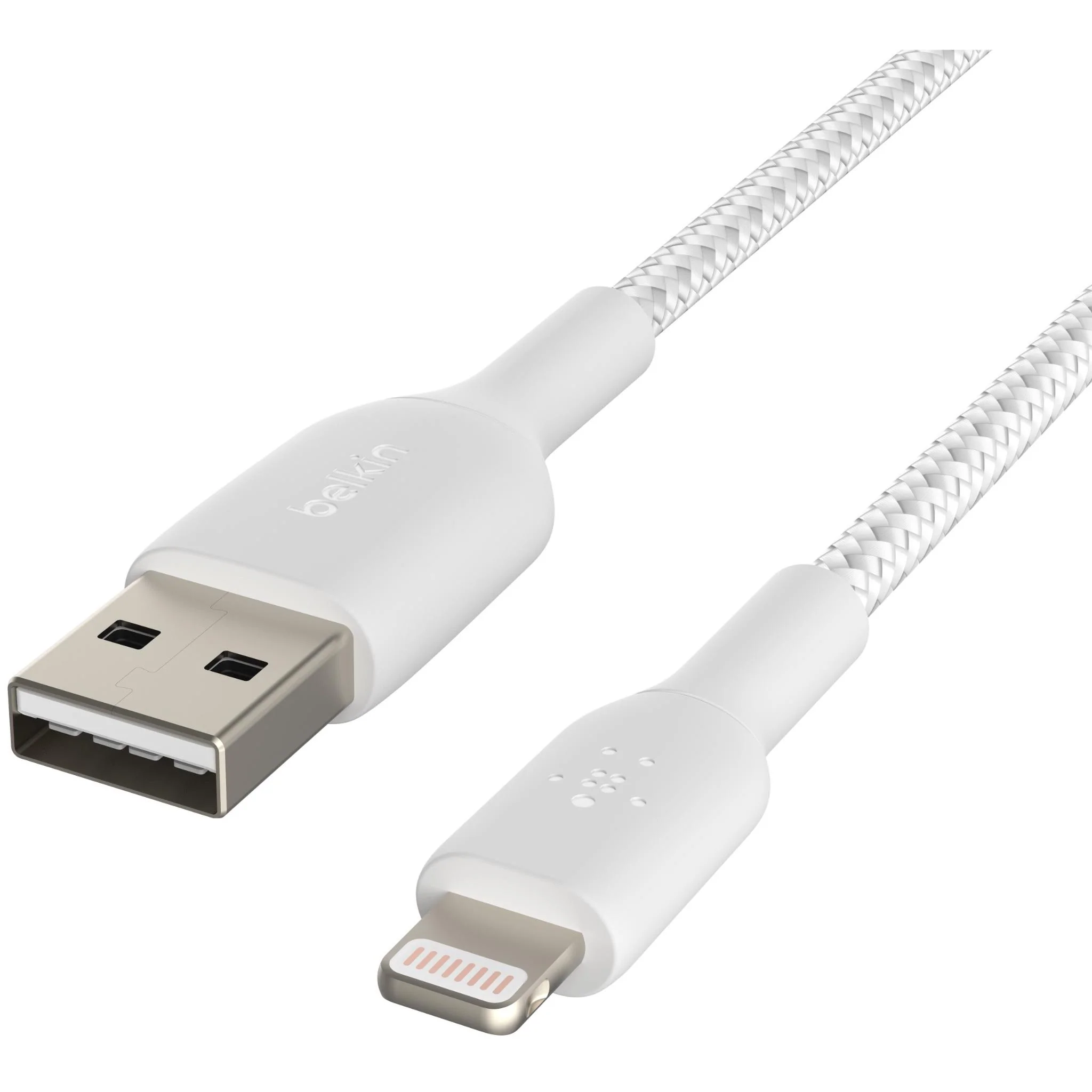 Belkin BoostUp Charge Lightning to USB-A 2m Braided Cable (White) - Image 5