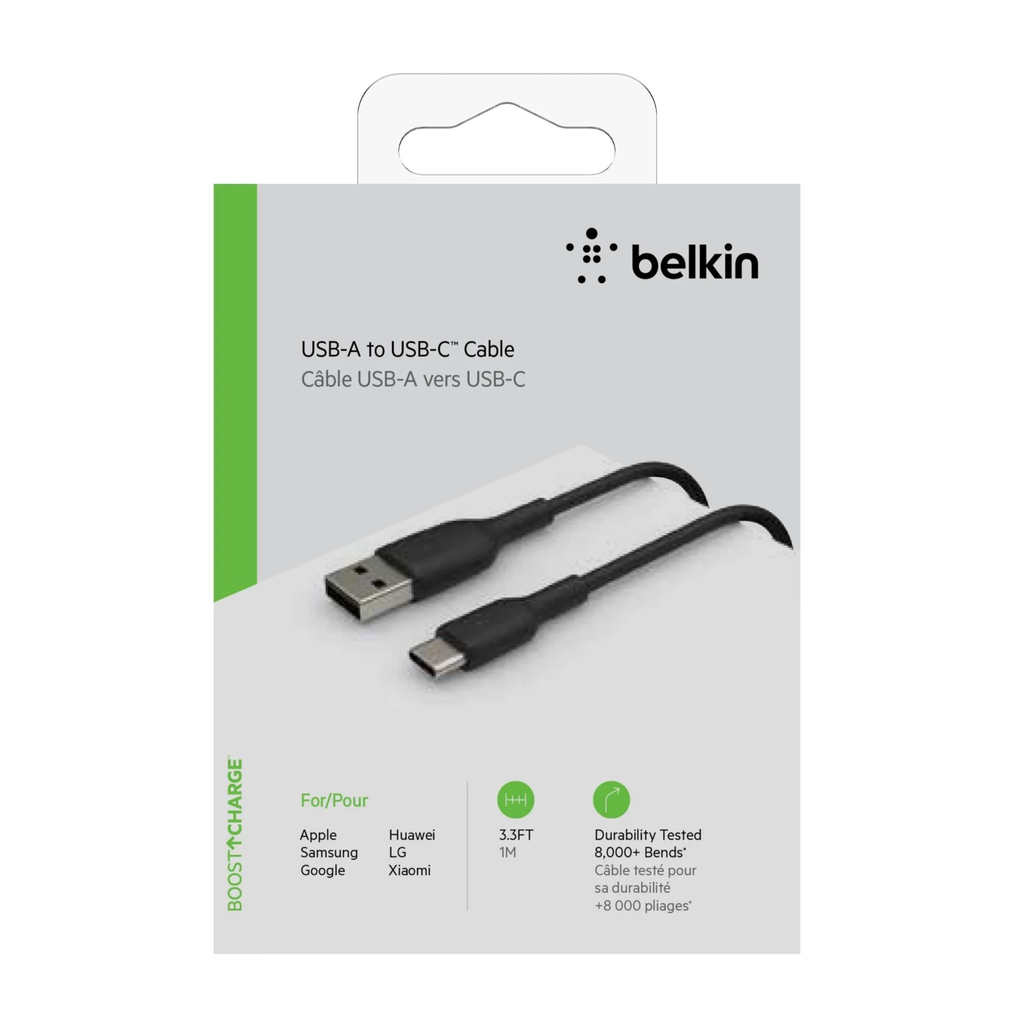 Belkin BoostUP Charge USB-A to USB-C 1m Cable (Black) - Image 6