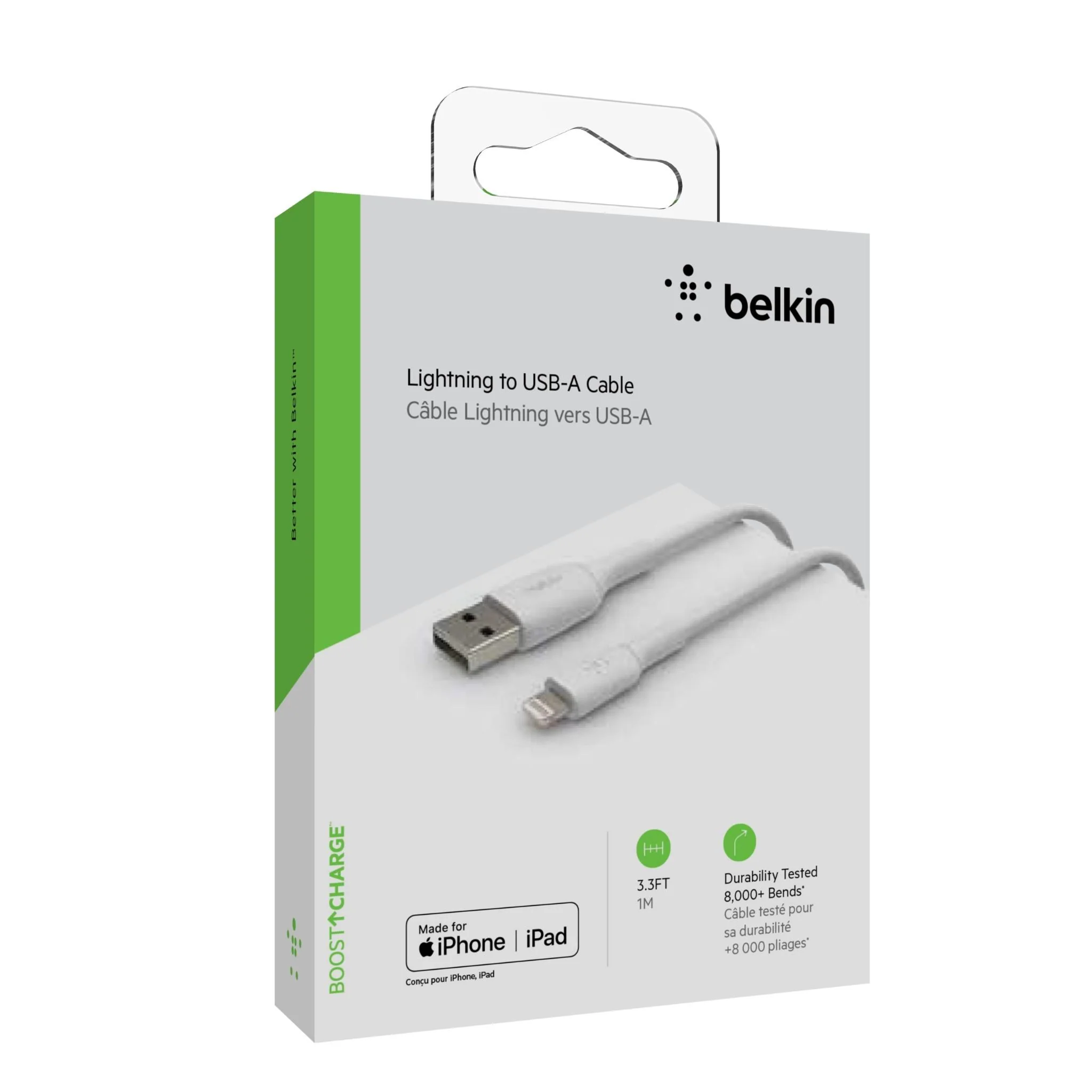 Belkin BoostUp Lightning to USB-A Cable 1m (White) - Image 7