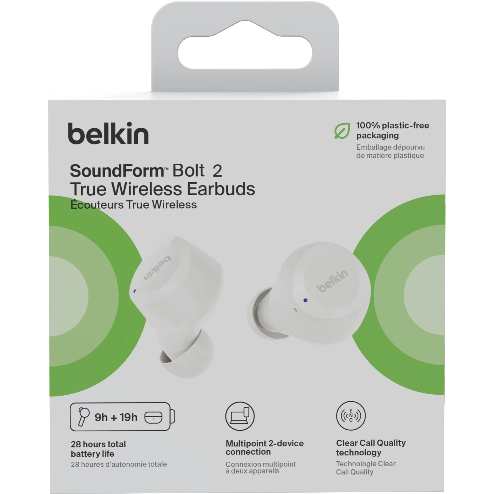 Belkin SoundForm Bolt 2 True Wireless In-Ear Headphones (White) - Image 10
