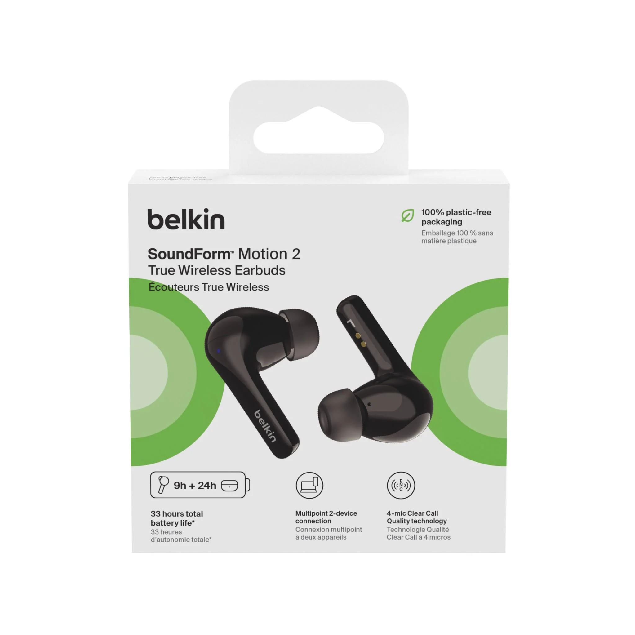 Belkin SoundForm Motion 2 True Wireless Headphones (Black) - Image 10